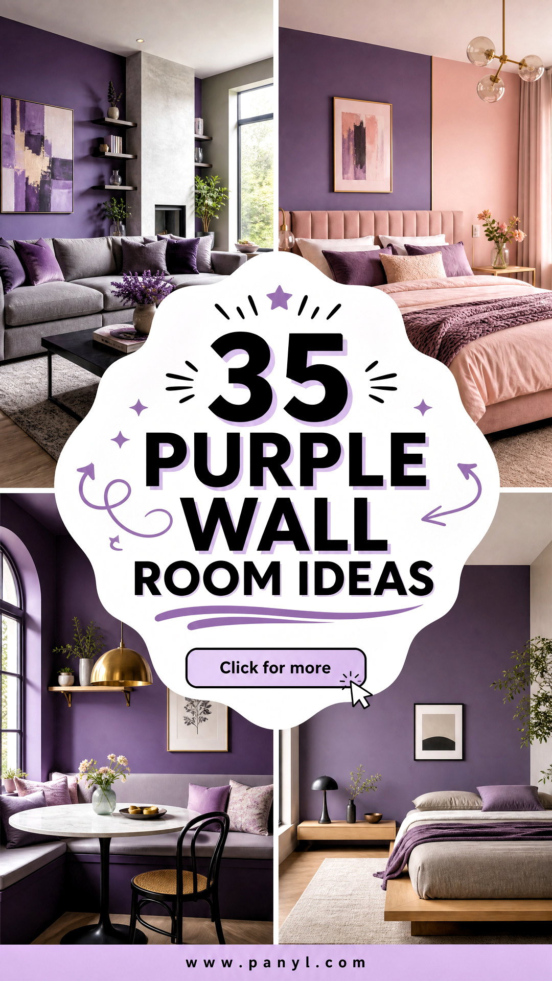 35 Purple Wall Room Ideas for Cozy Creative Modern Spaces - 35 Purple Wall Room Ideas for Cozy, Creative Modern Spaces