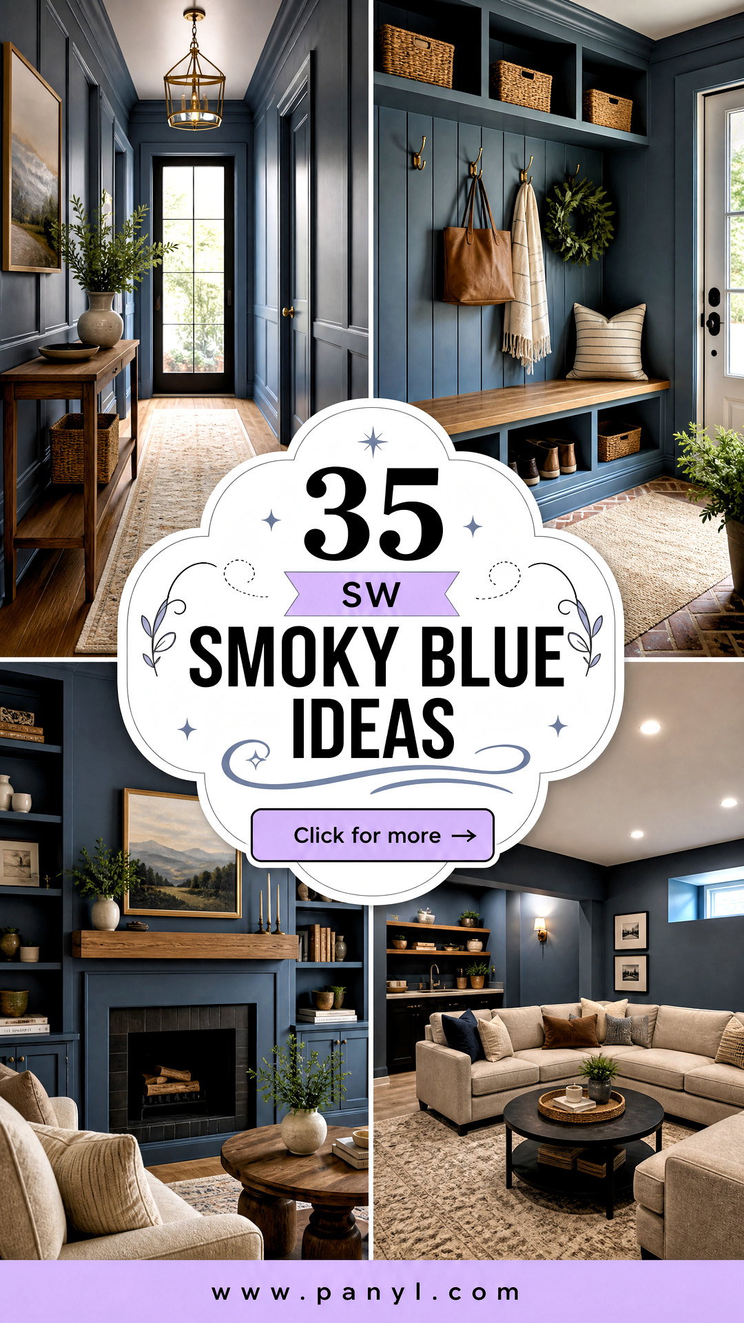 35 SW Smoky Blue Ideas for a Calm Sophisticated Home - 35 SW Smoky Blue Ideas for a Calm, Sophisticated Home