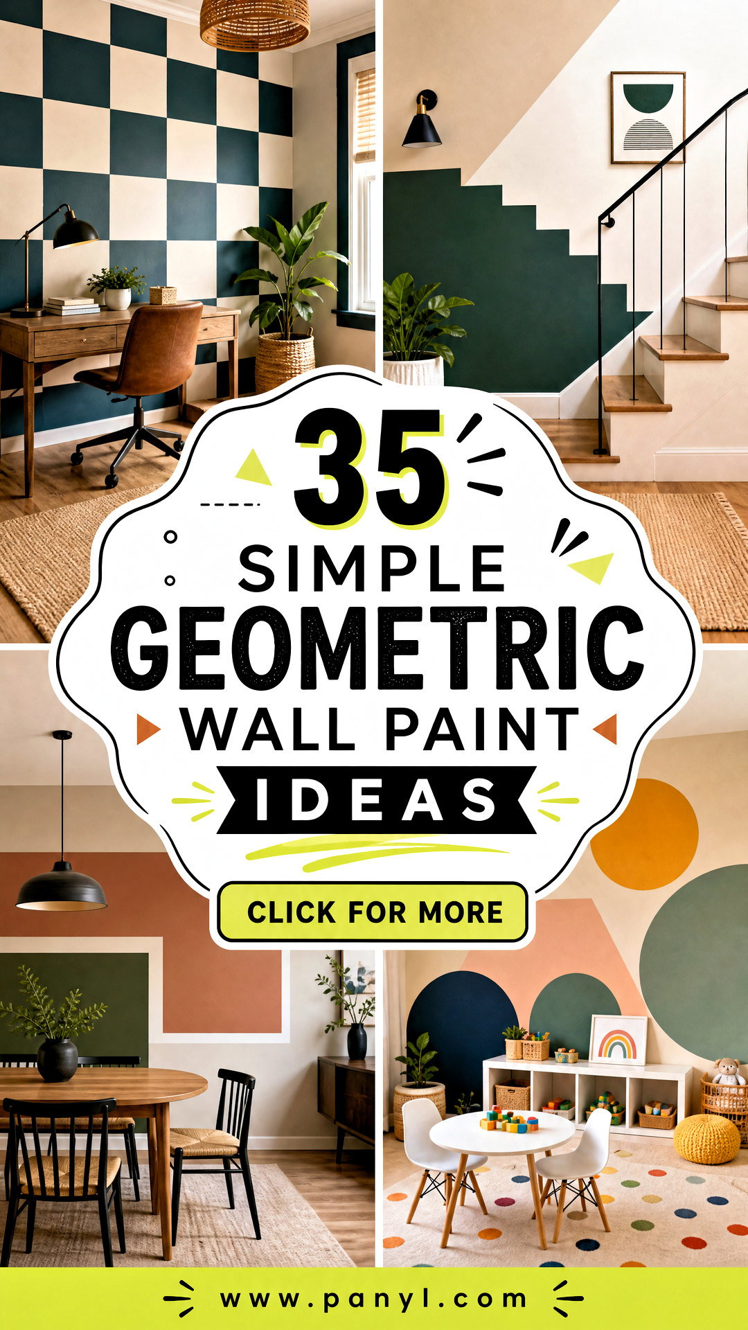 35 Simple Geometric Wall Paint Ideas for a Creative Update - 35 Simple Geometric Wall Paint Ideas for a Creative Update