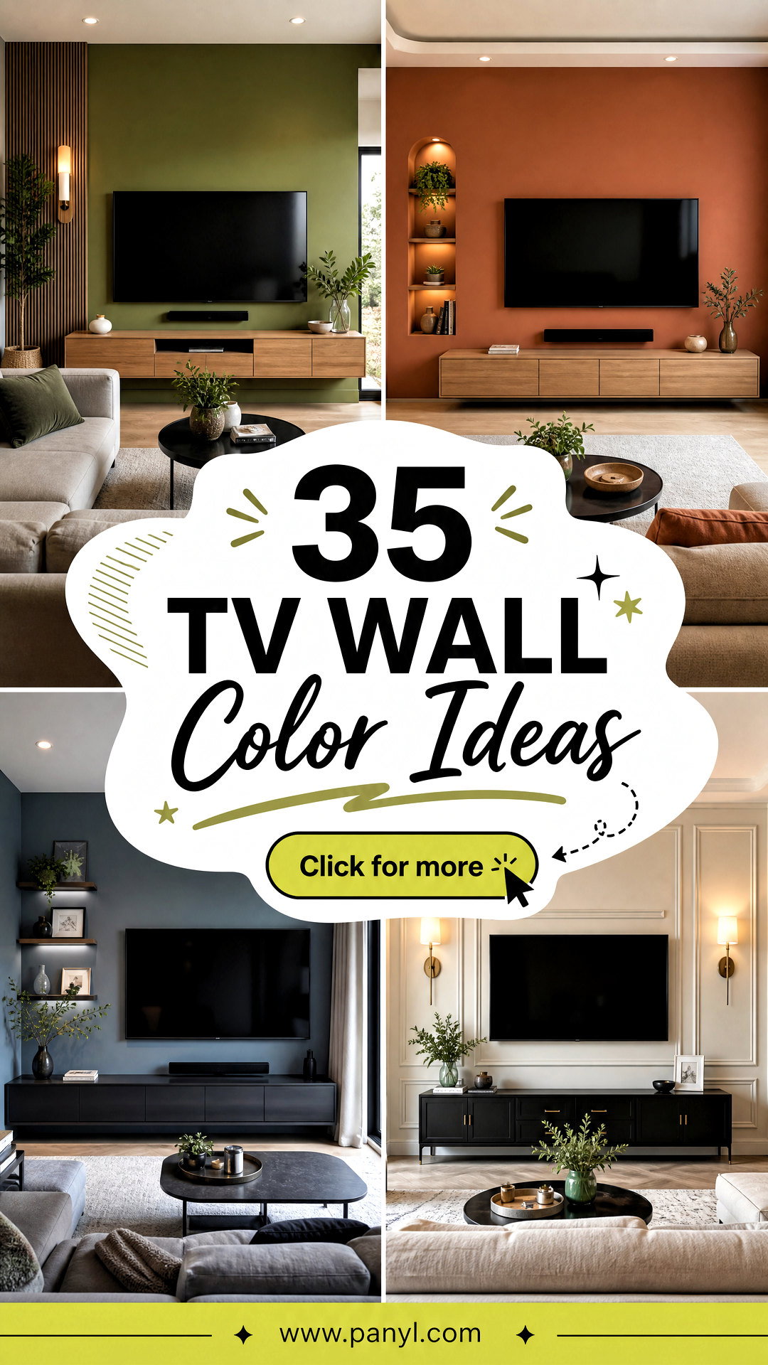 35 TV Wall Color Ideas for a Polished Modern Living Room - 35 TV Wall Color Ideas for a Polished Modern Living Room
