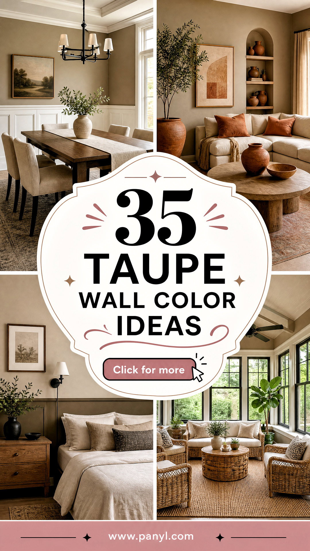 35 Taupe Wall Color Ideas for a Calm Sophisticated Home - 35 Taupe Wall Color Ideas for a Calm, Sophisticated Home
