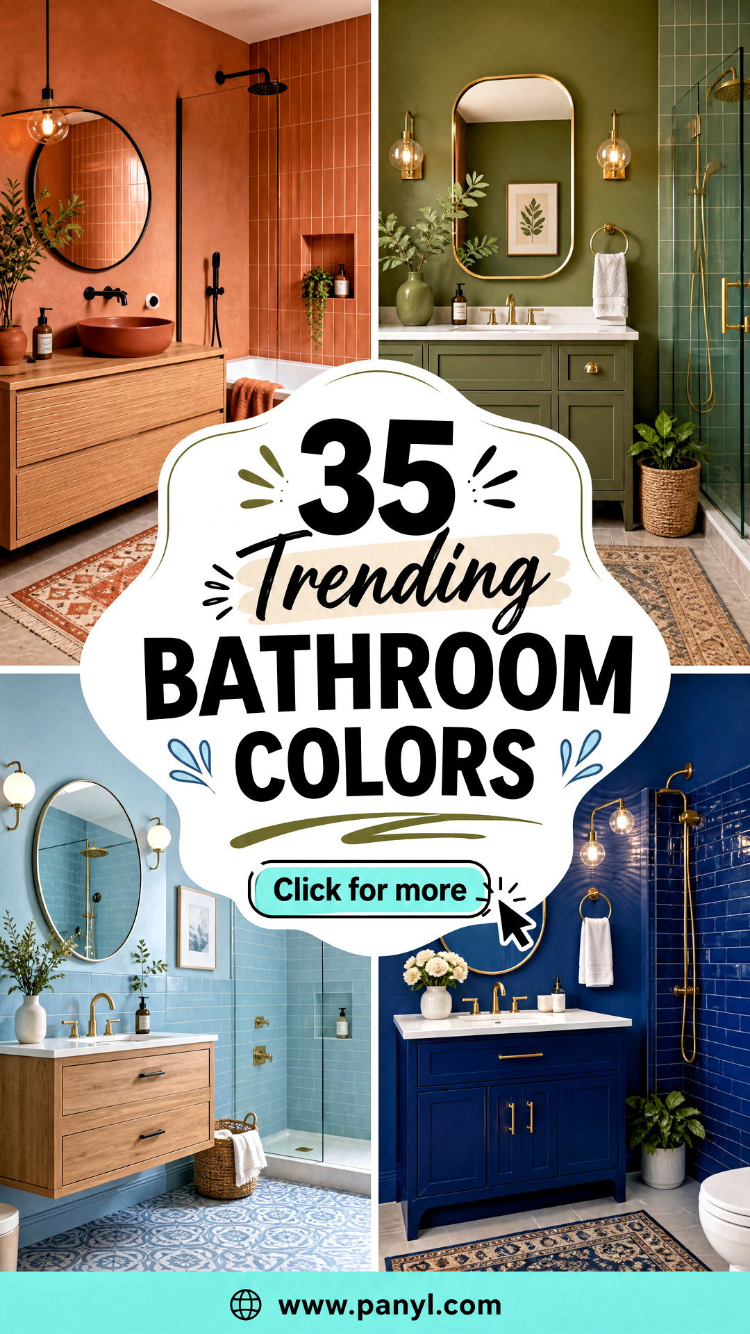 35 Trending Bathroom Colors for a Fresh Stylish Update - 35 Trending Bathroom Colors for a Fresh, Stylish Update