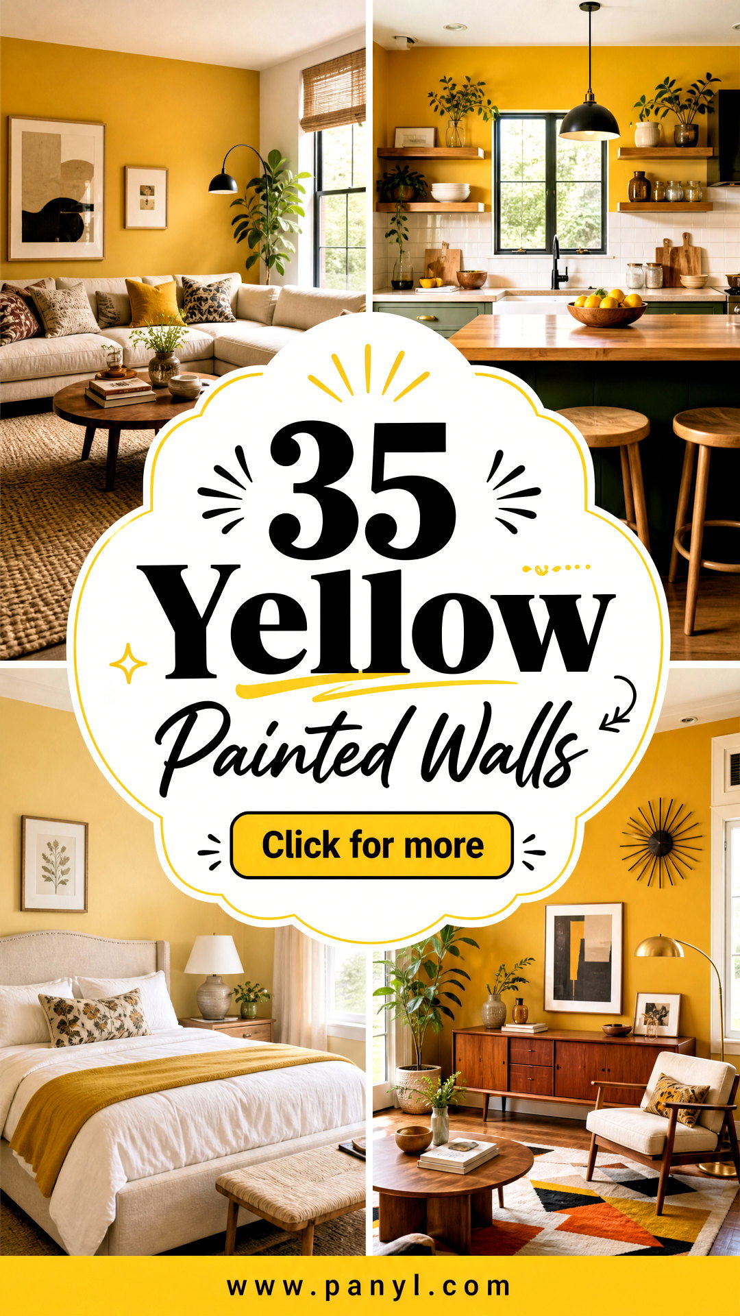 35 Yellow Painted Walls for Bright Joyful Modern Rooms - 35 Yellow Painted Walls for Bright, Joyful Modern Rooms