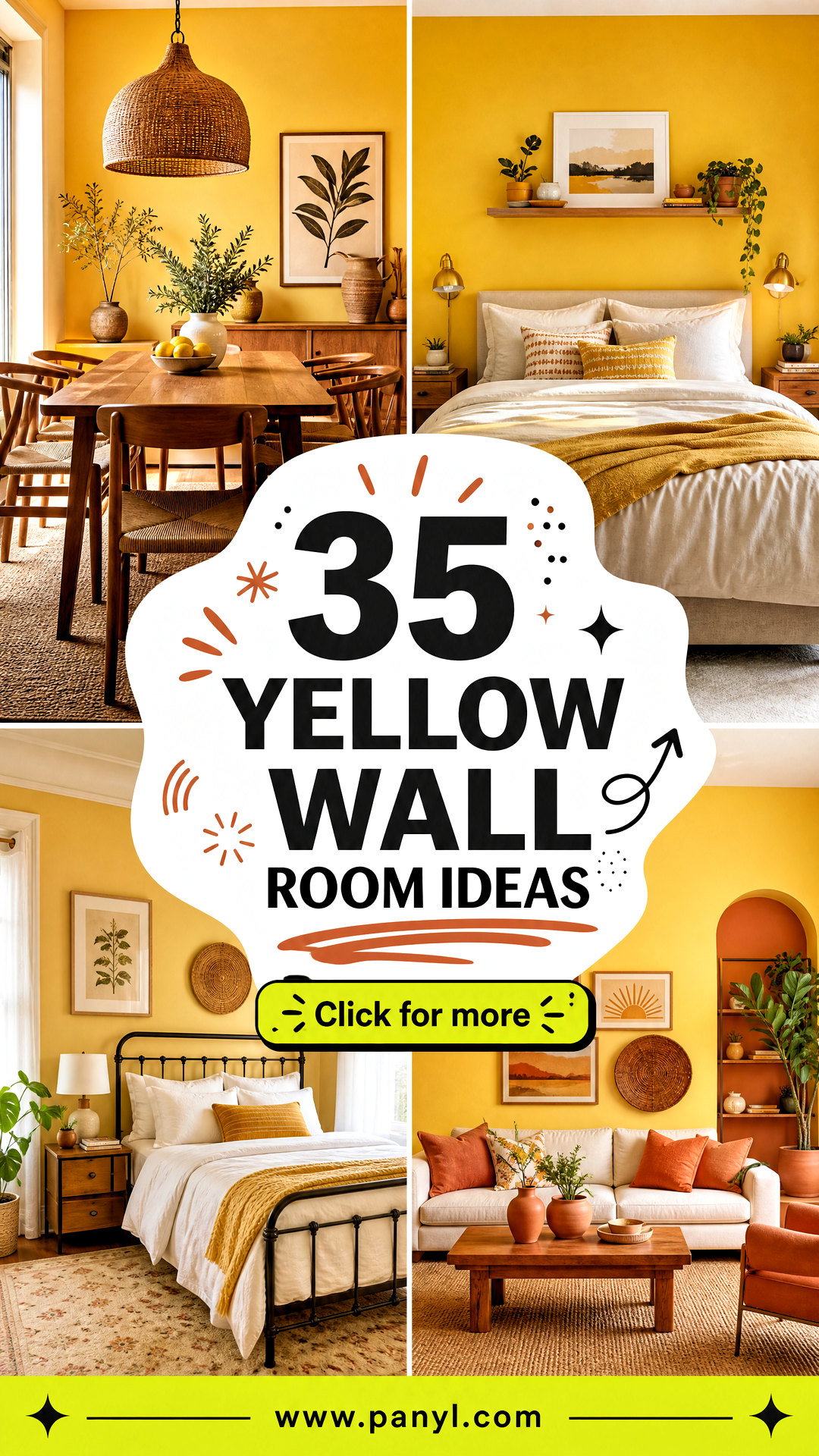 35 Yellow Wall Room Ideas for Cheerful Beautiful Spaces - 35 Yellow Wall Room Ideas for Cheerful, Beautiful Spaces