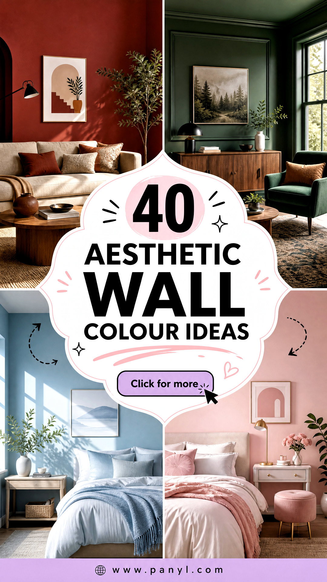 40 Aesthetic Wall Colour Ideas for Trendy Serene Rooms - 40 Aesthetic Wall Colour Ideas for Trendy, Serene Rooms