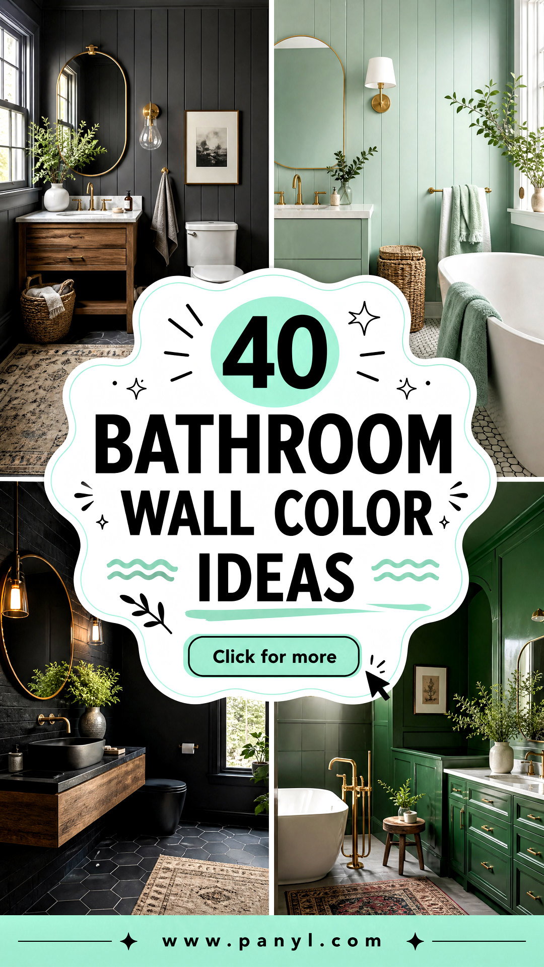40 Bathroom Wall Color Ideas for a Calm Spa-Like Retreat - 40 Bathroom Wall Color Ideas for a Calm, Spa-Like Retreat