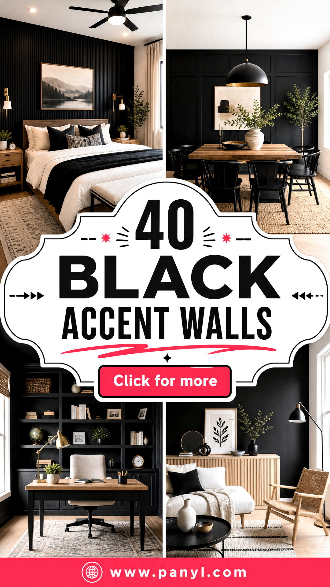 40 Black Accent Walls That Add Drama to Any Modern Home - 40 Black Accent Walls That Add Drama to Any Modern Home