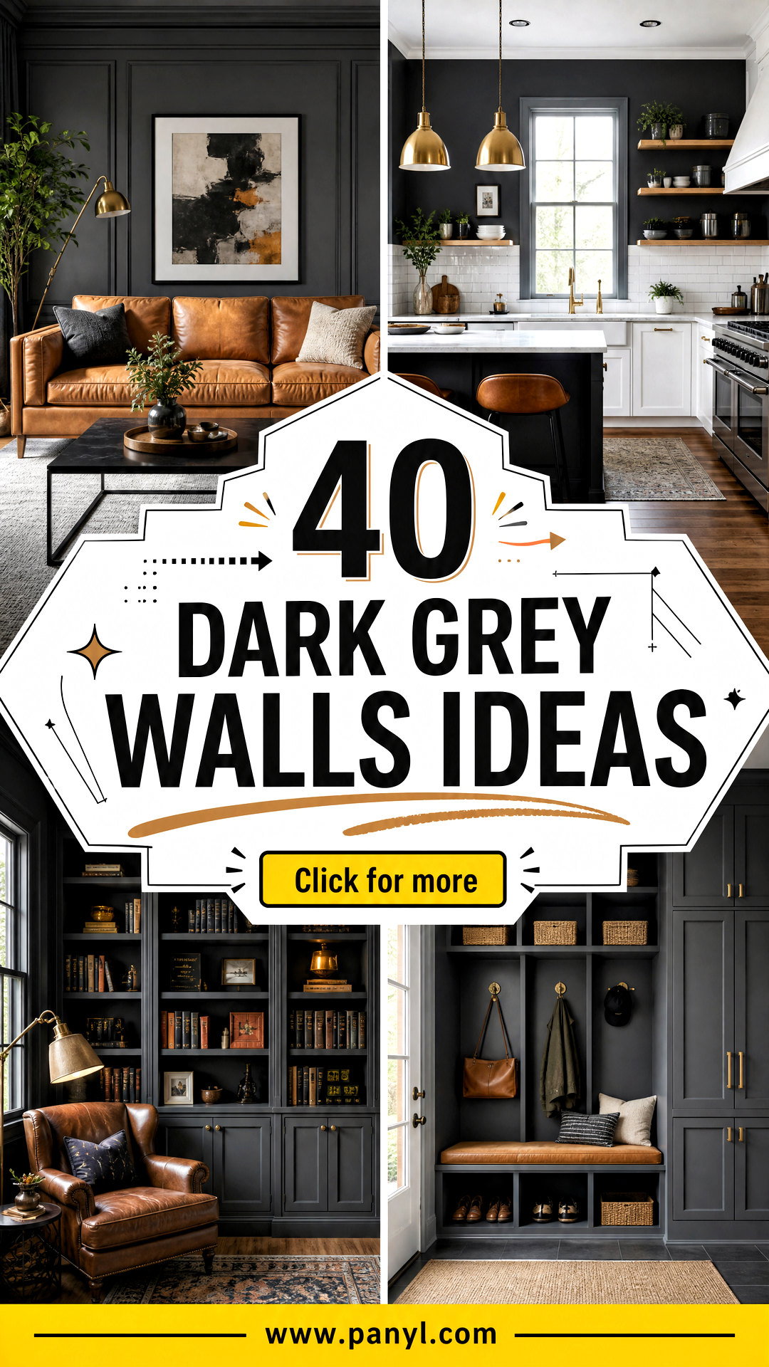 40 Dark Grey Walls Ideas for Sleek Sophisticated Rooms Today - 40 Dark Grey Walls Ideas for Sleek, Sophisticated Rooms Today