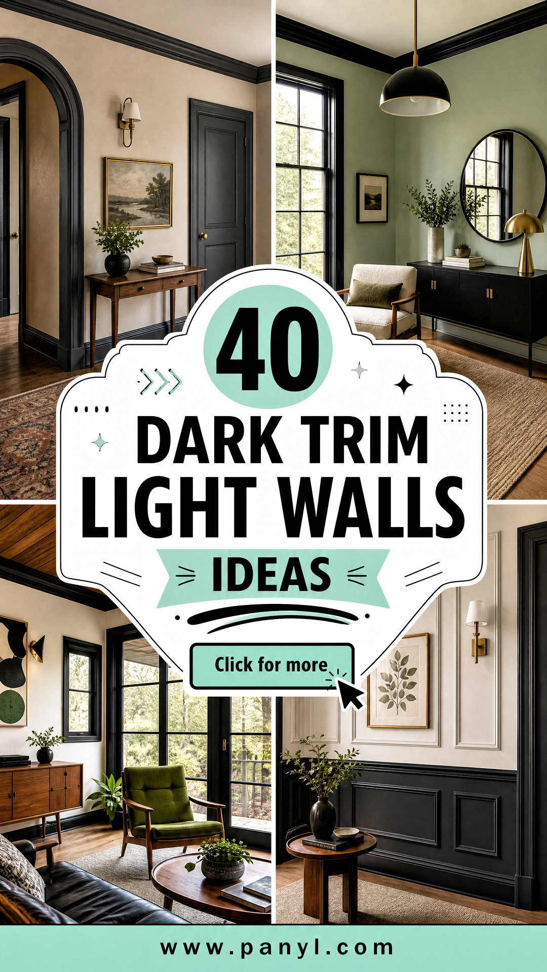 40 Dark Trim Light Walls Ideas for Striking Modern Rooms - 40 Dark Trim Light Walls Ideas for Striking Modern Rooms
