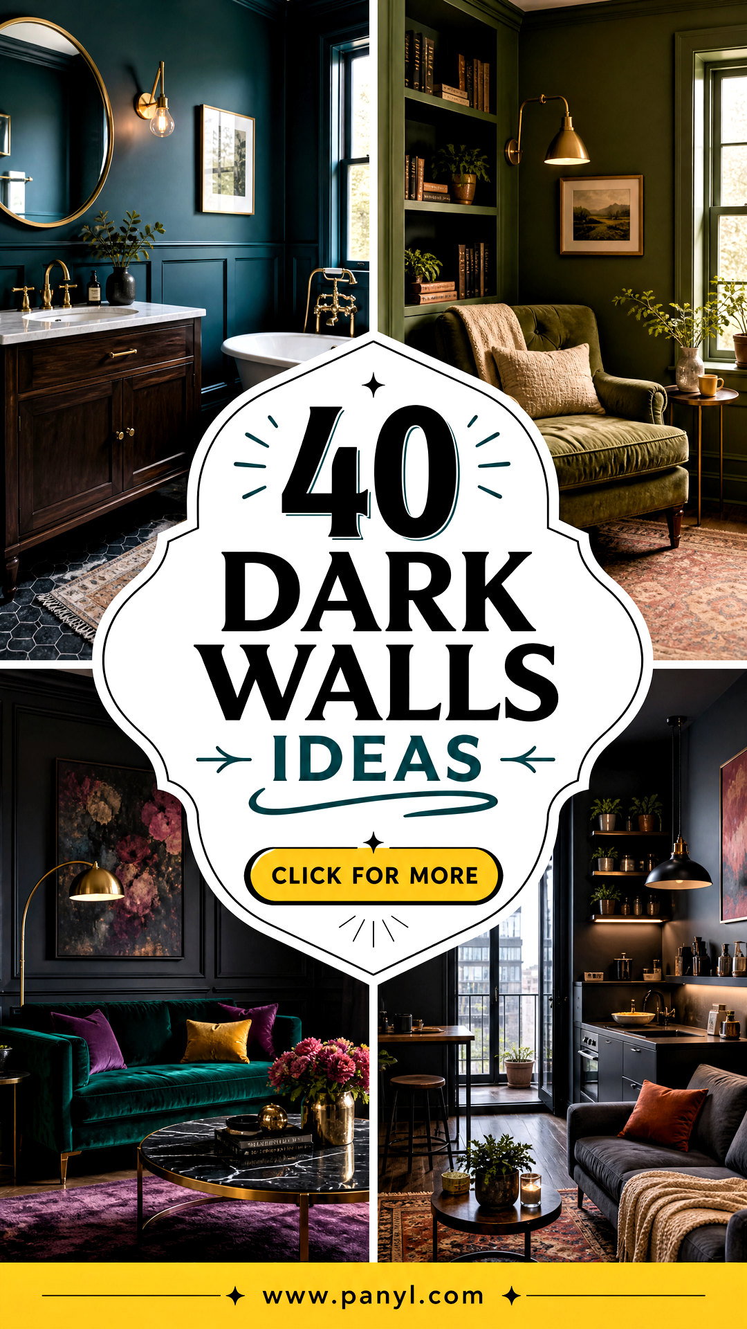 40 Dark Walls Ideas for Bold Sophisticated Modern Rooms - 40 Dark Walls Ideas for Bold, Sophisticated Modern Rooms