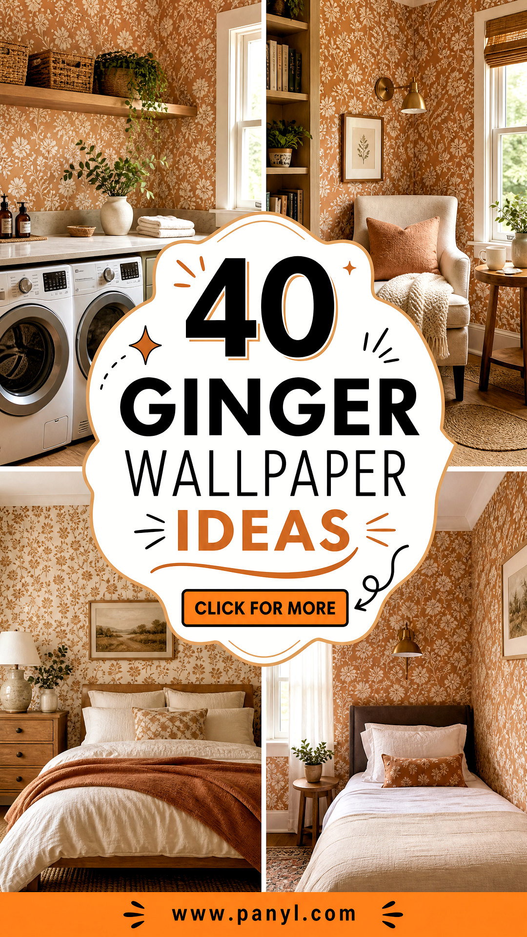 40 Ginger Wallpaper Ideas for Warm Stylish Rooms This Year - 40 Ginger Wallpaper Ideas for Warm, Stylish Rooms This Year