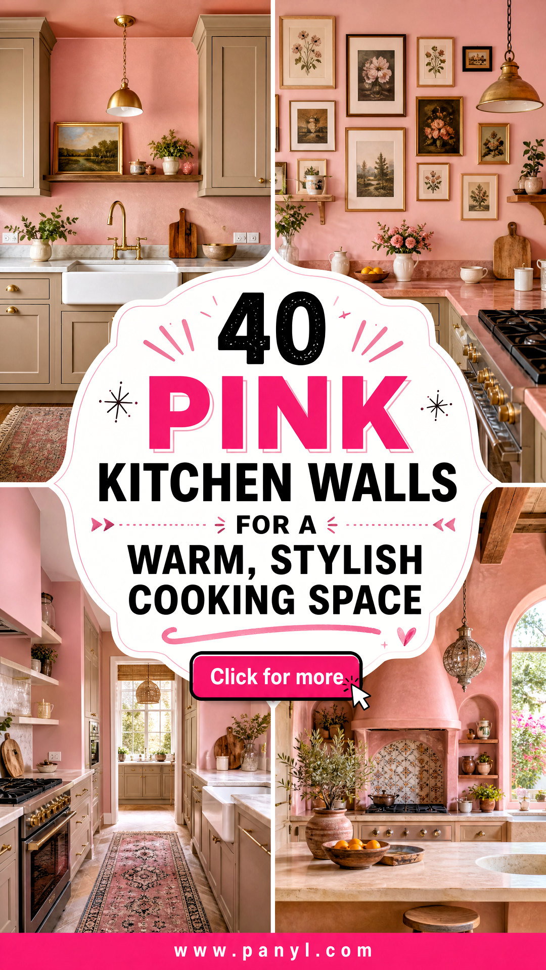 40 Pink Kitchen Walls for a Warm Stylish Cooking Space - 40 Pink Kitchen Walls for a Warm, Stylish Cooking Space