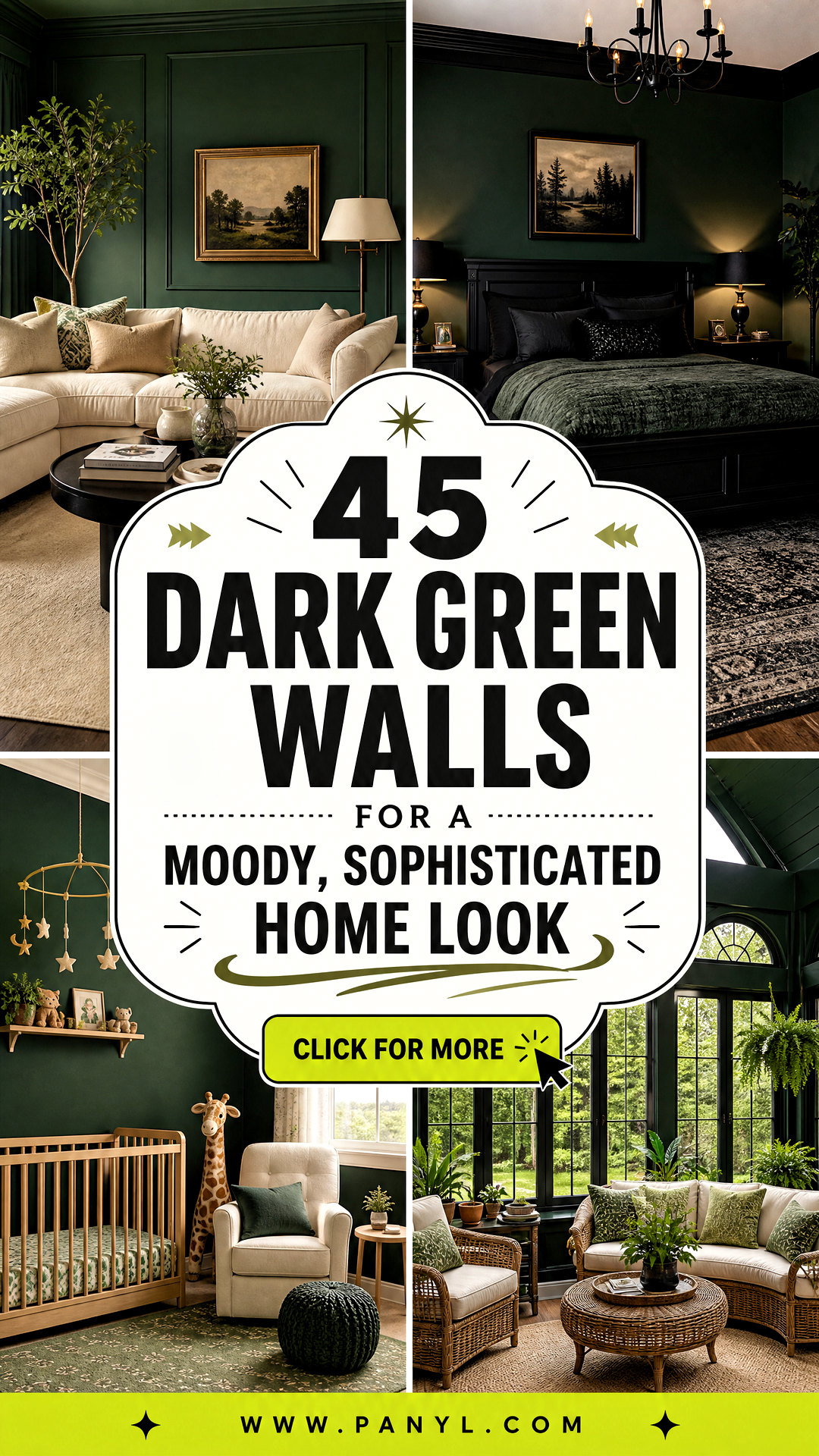 45 Dark Green Walls for a Moody Sophisticated Home Look - 45 Dark Green Walls for a Moody, Sophisticated Home Look