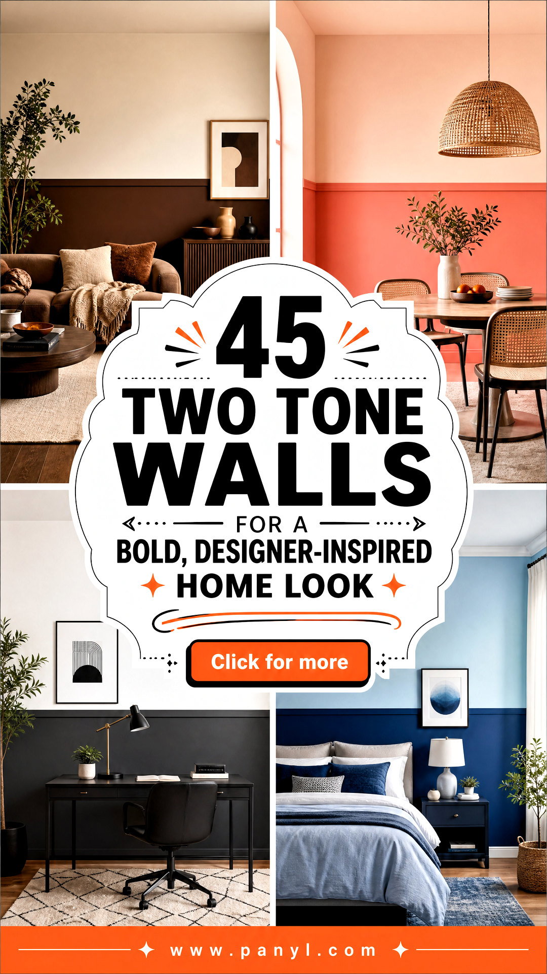 45 Two Tone Walls for a Bold Designer-Inspired Home Look - 45 Two Tone Walls for a Bold, Designer-Inspired Home Look