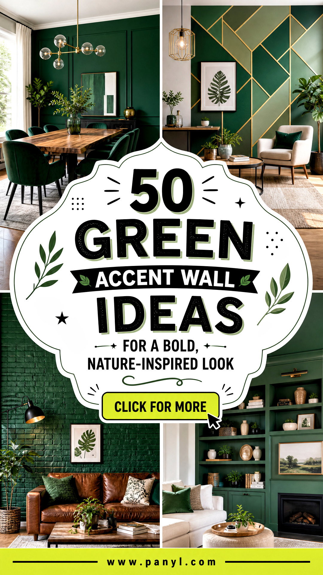 50 Green Accent Wall Ideas for a Bold Nature-Inspired Look - 50 Green Accent Wall Ideas for a Bold, Nature-Inspired Look