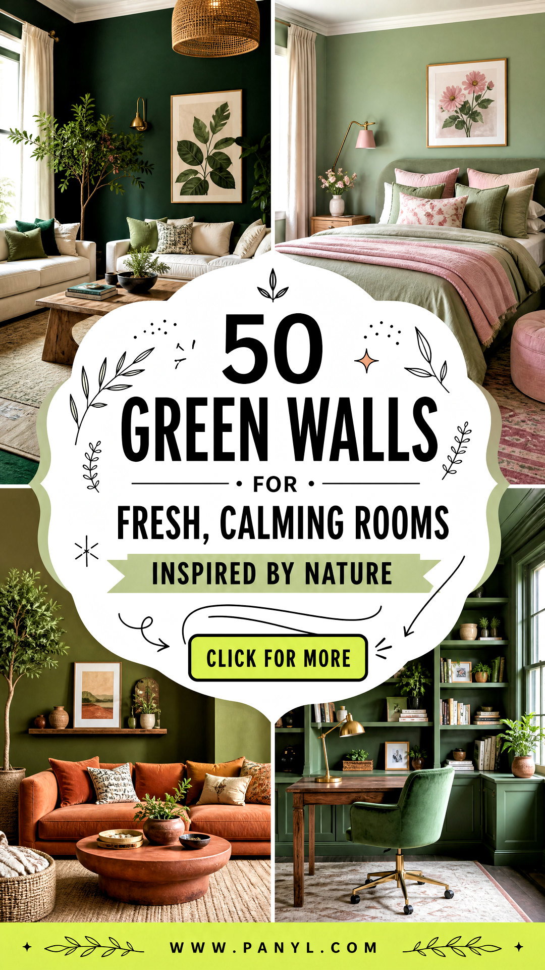 50 Green Walls for Fresh Calming Rooms Inspired by Nature - 50 Green Walls for Fresh, Calming Rooms Inspired by Nature