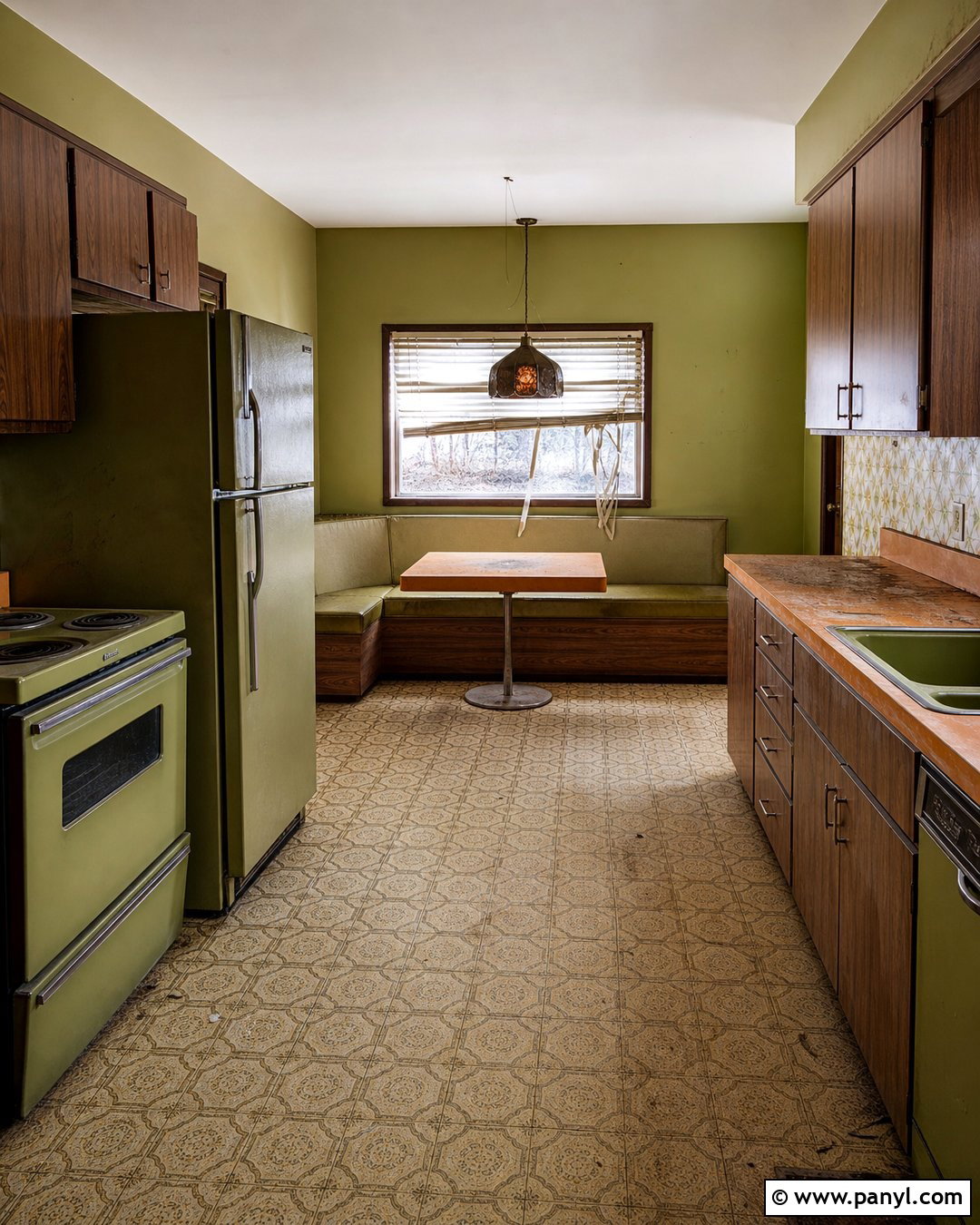 Abandoned Avocado Green 1970s Kitchen - 20 Abandoned Kitchen With Green Walls