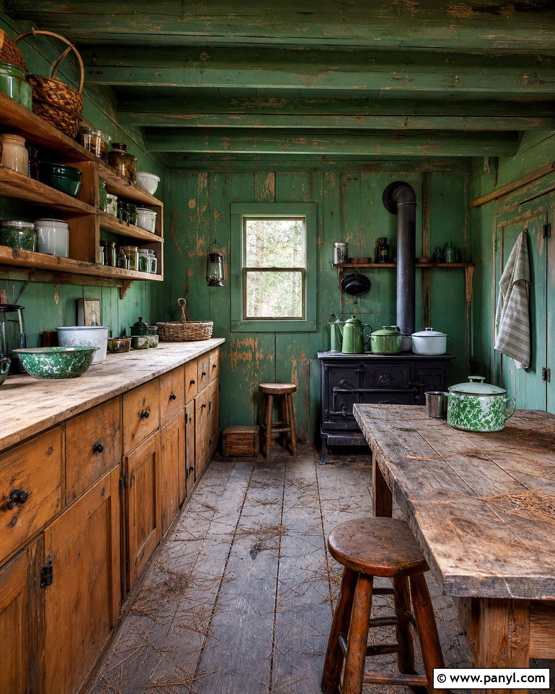 Abandoned Green Cabin Kitchen - 20 Abandoned Kitchen With Green Walls