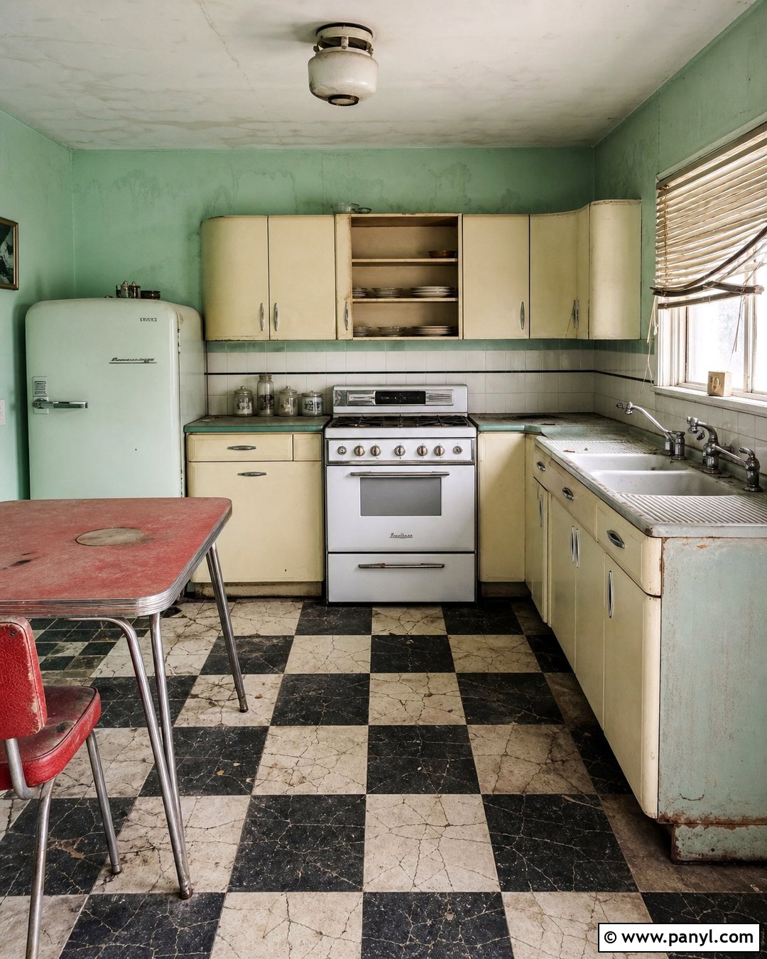 Abandoned Mint Green 1950s Kitchen - 20 Abandoned Kitchen With Green Walls