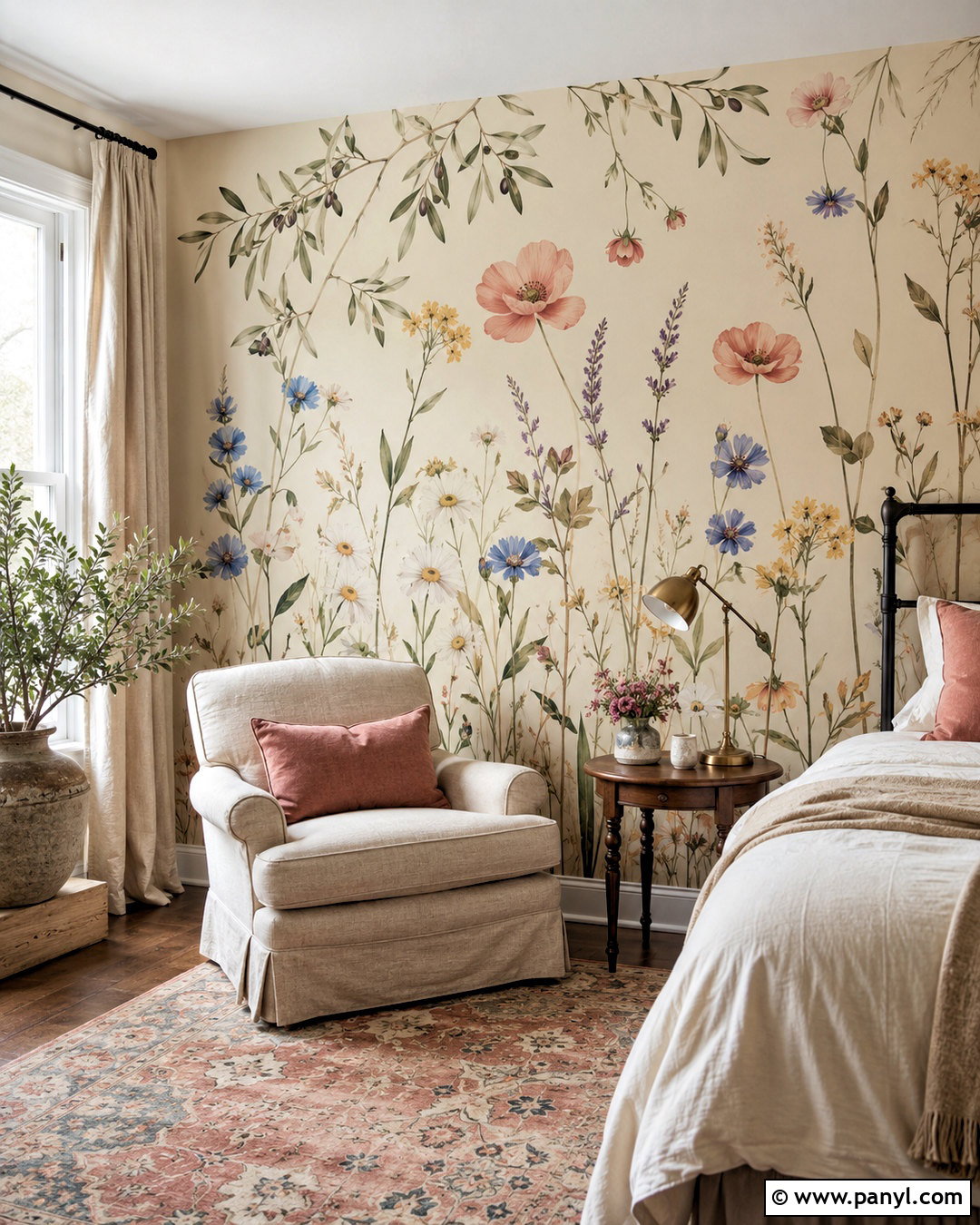 Abstract Brushstroke Accent Wall - 20 hand painted accent wall ideas