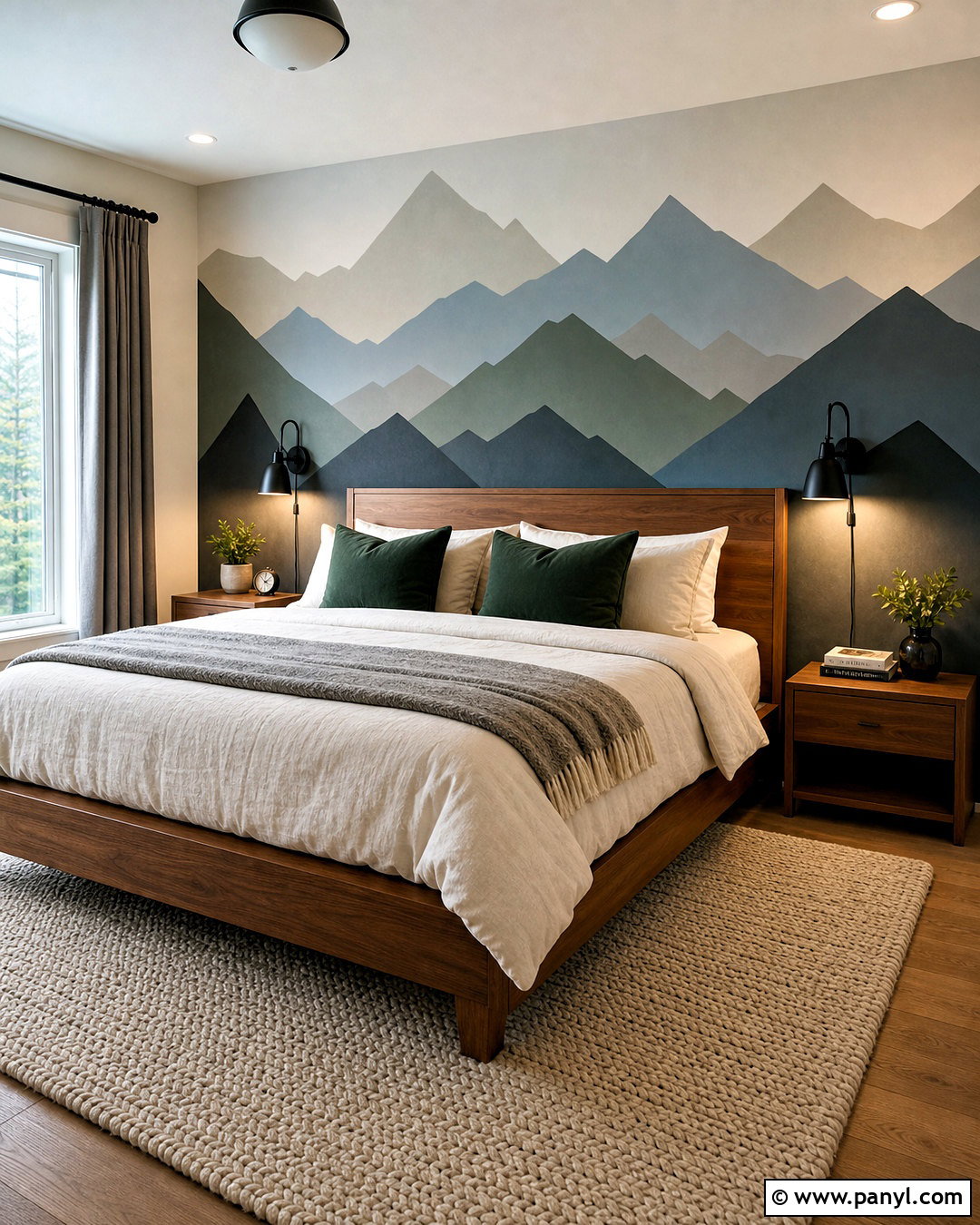 Abstract Mountain Accent Wall - 20 abstract accent wall ideas