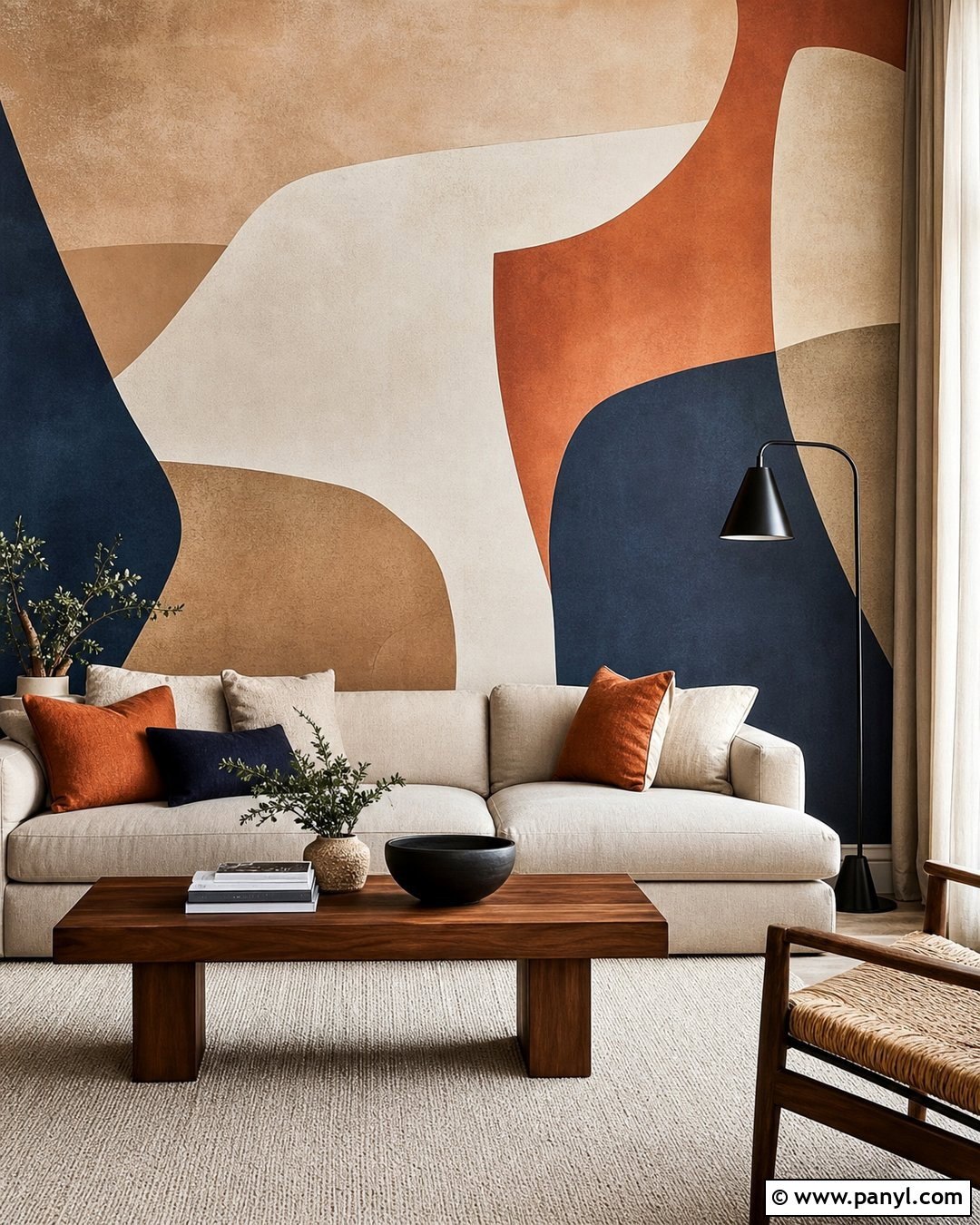 Abstract Painted Mural Wall - 50 paint ideas for walls