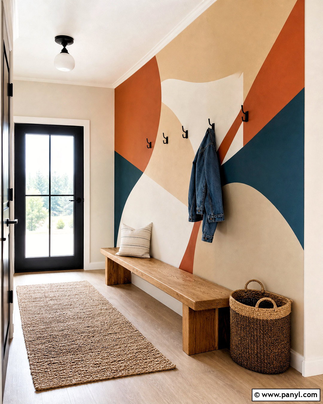 Abstract Tape Wall Design - 20 wall painting with tape design ideas