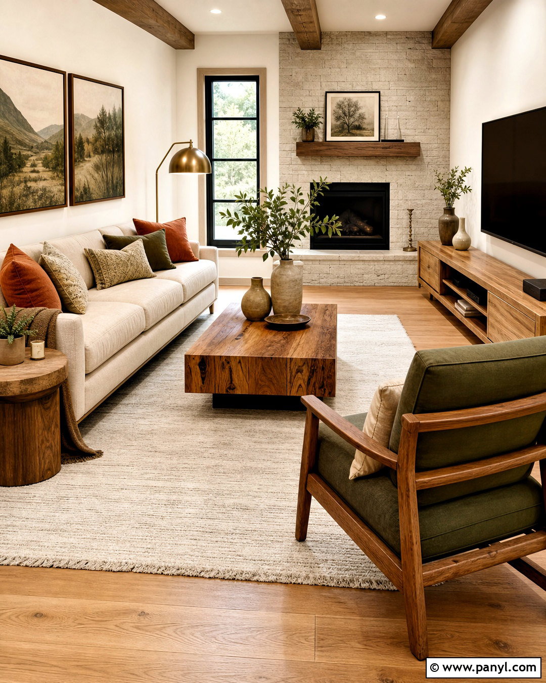 Acacia And Oak Living Room - 20 wood tones that go together ideas