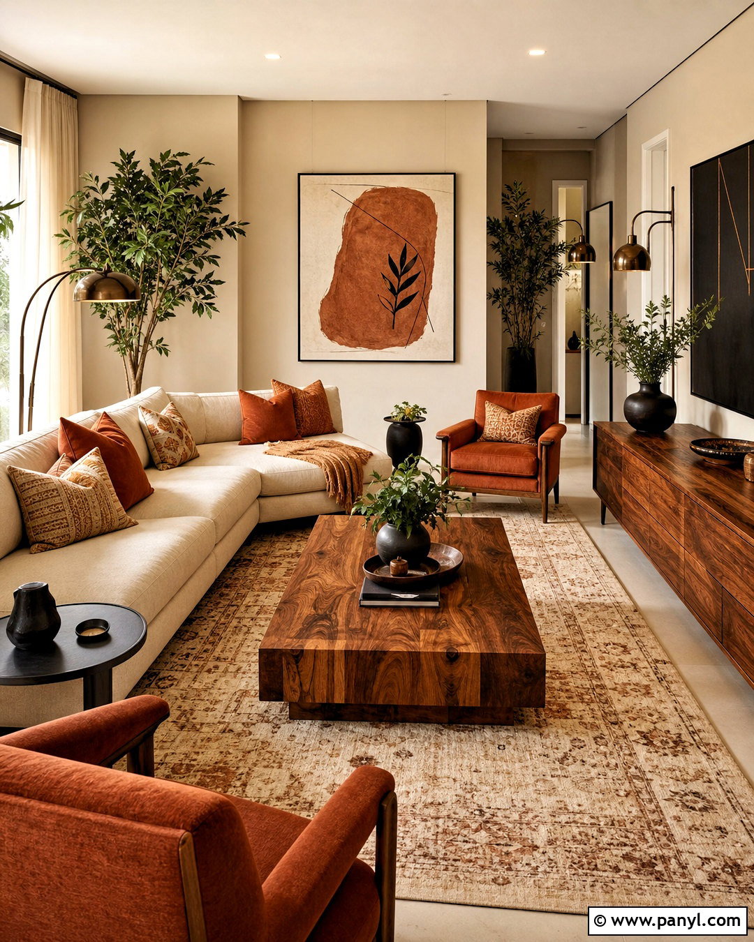 Acacia Wood And Burnt Orange Palette - 20 wooden color palette ideas