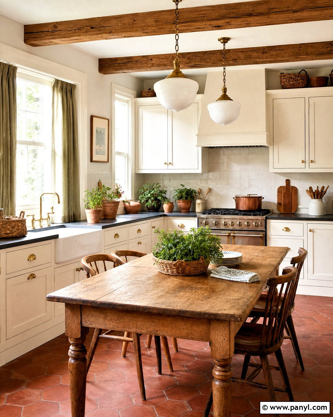 Acadia White OC-38 Cottage Kitchen - 20 benjamin moore warm white ideas