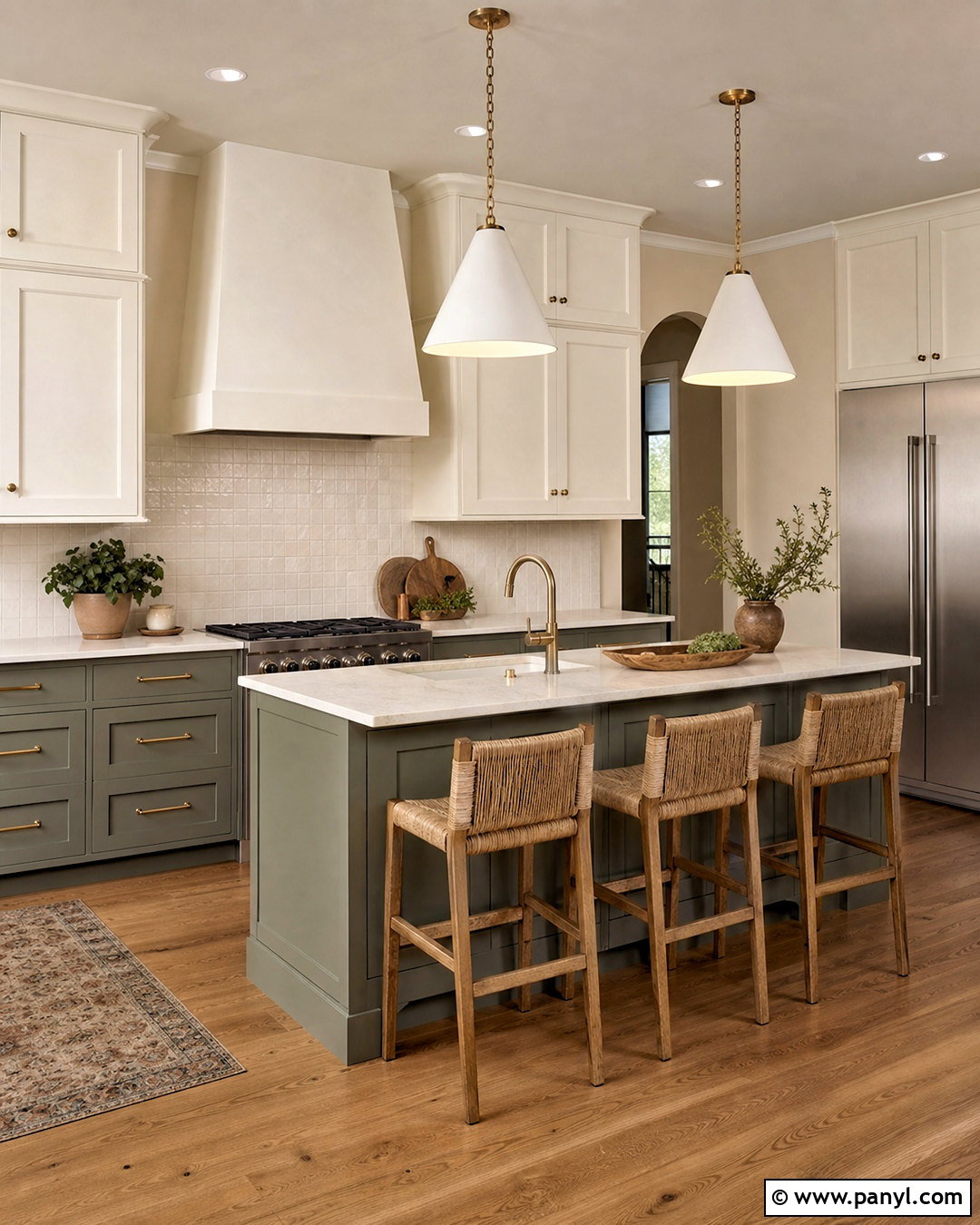 Accessible Beige And Clary Sage Kitchen - 20 accessible beige complimentary colors