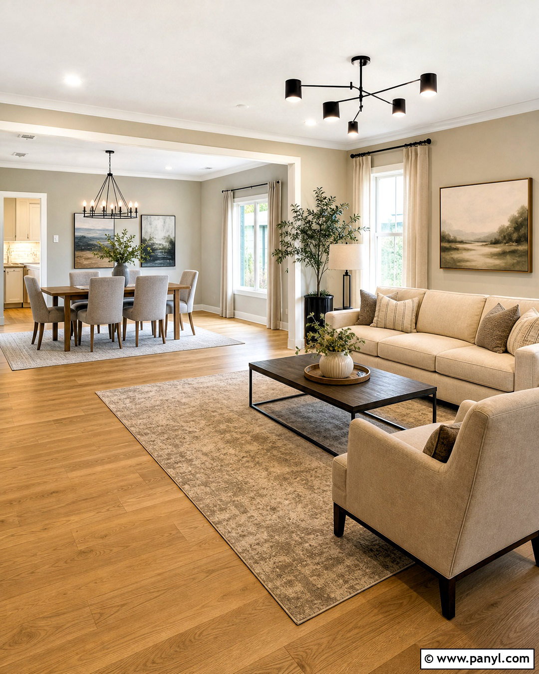 Accessible Beige And Repose Gray Open Plan - 20 accessible beige complimentary colors
