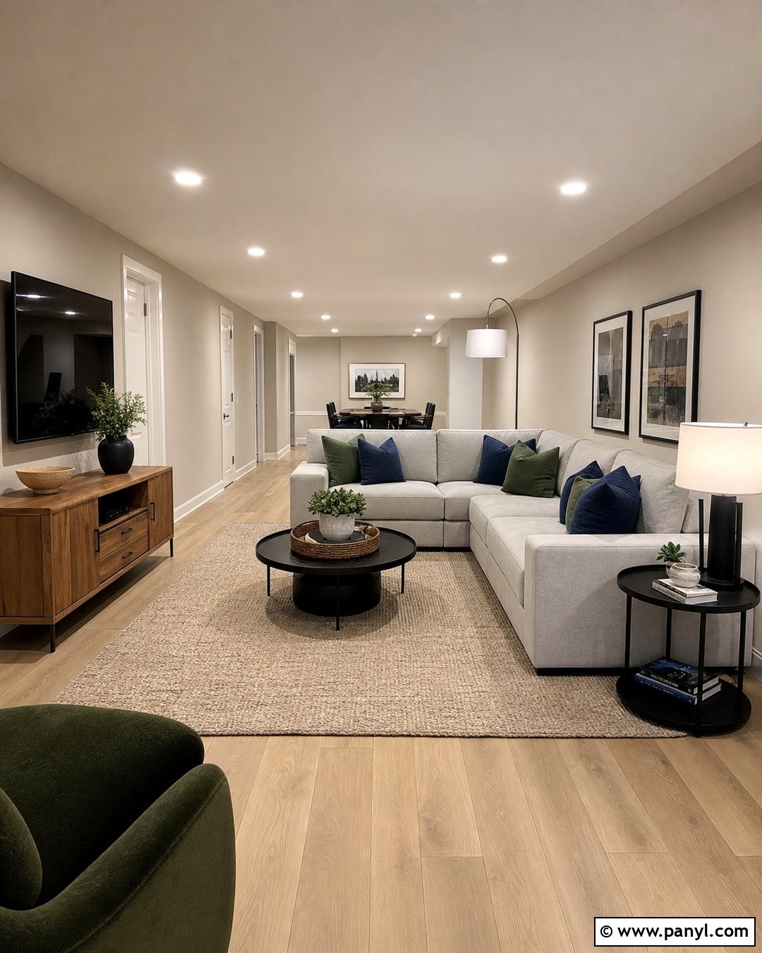 Accessible Beige Basement With Alabaster Trim - 25 Accessible Beige Walls Alabaster Trim Ideas