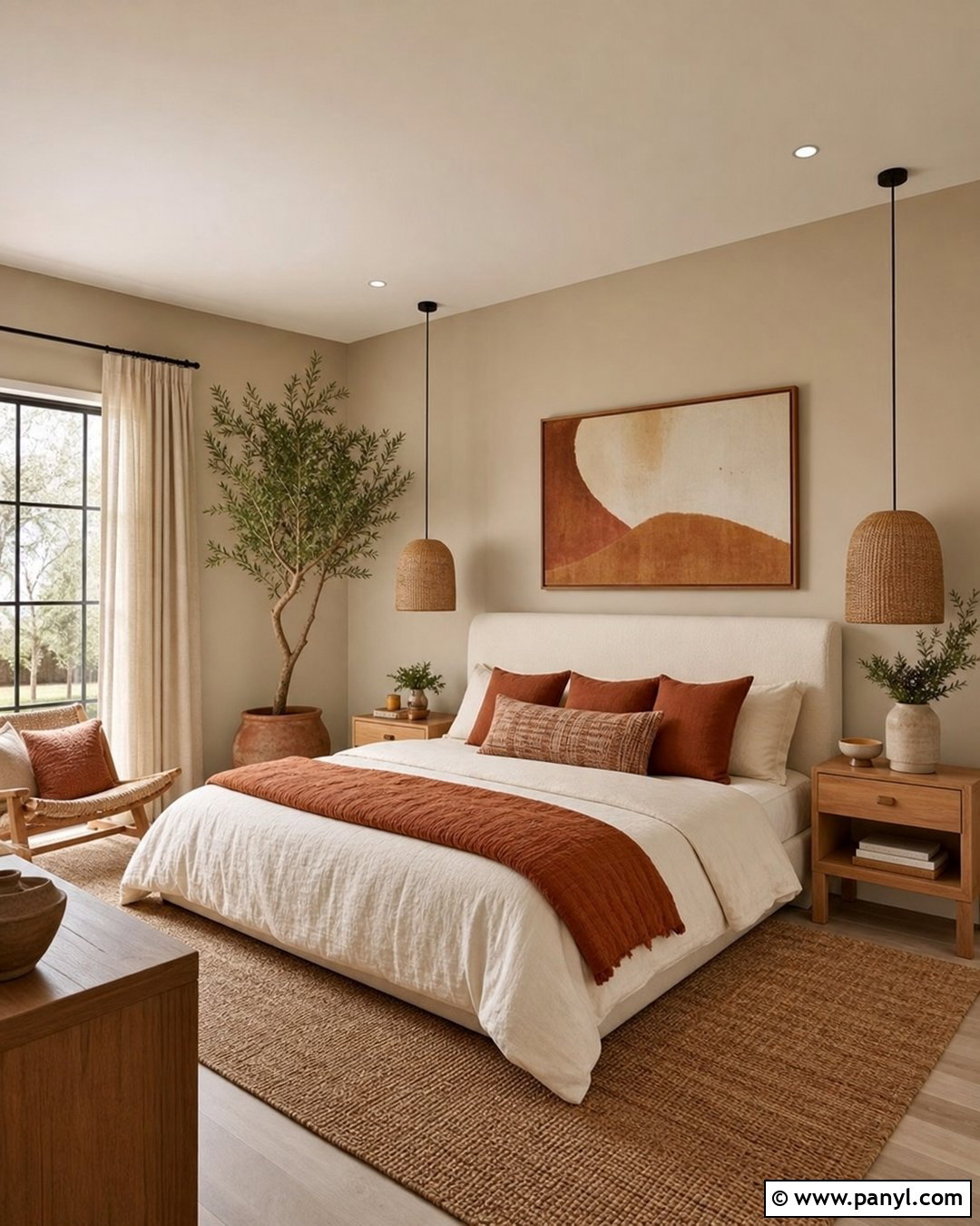 Accessible Beige Bedroom With Terracotta Accents - 30 Sherwin Williams Accessible Beige Walls
