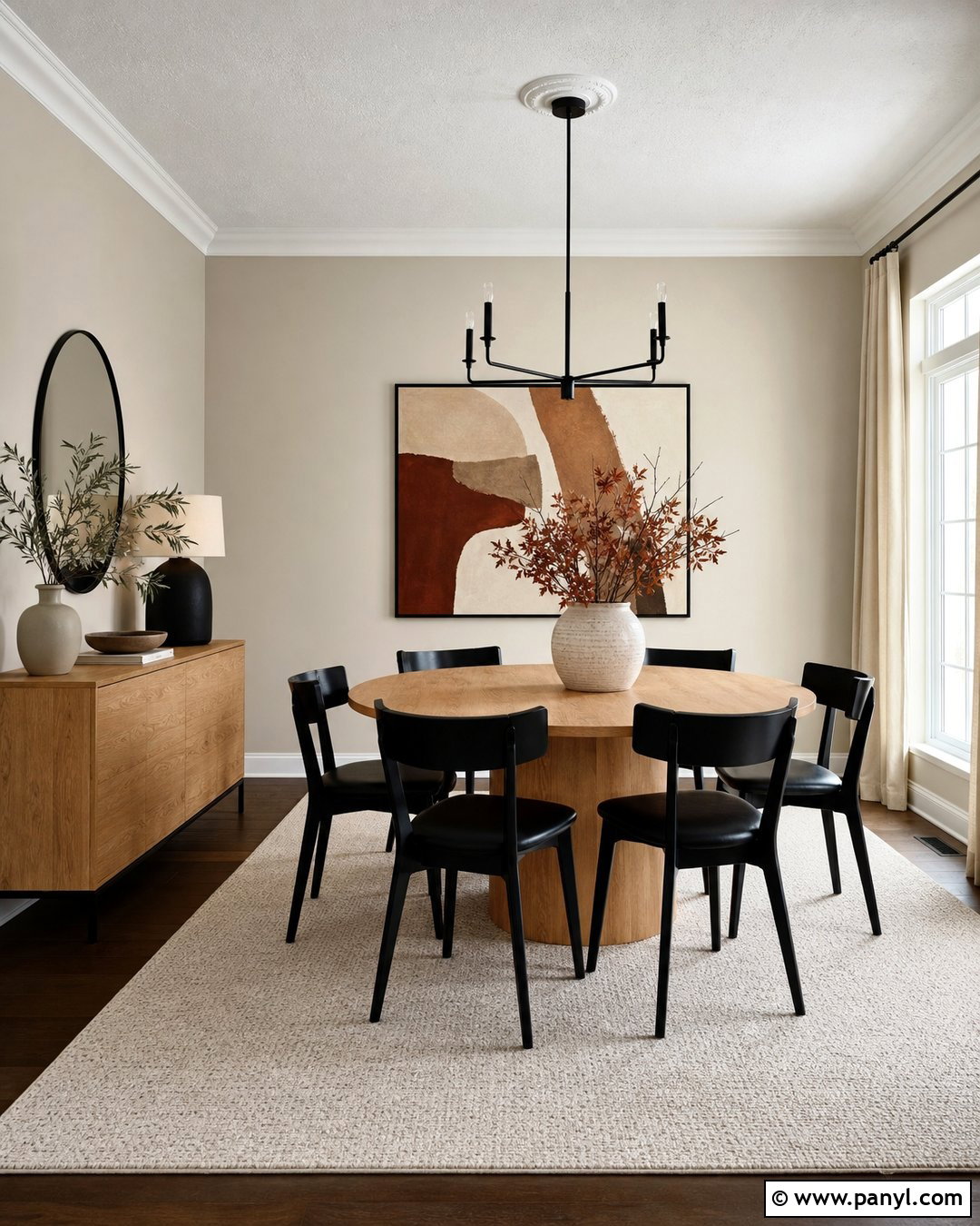 Accessible Beige Dining Room With Black Chairs - 35 Accessible Beige Sherwin Williams Walls