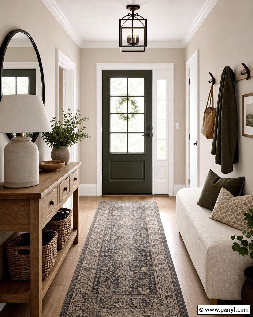 Accessible Beige Entryway With Alabaster Trim - 25 Accessible Beige Walls Alabaster Trim Ideas