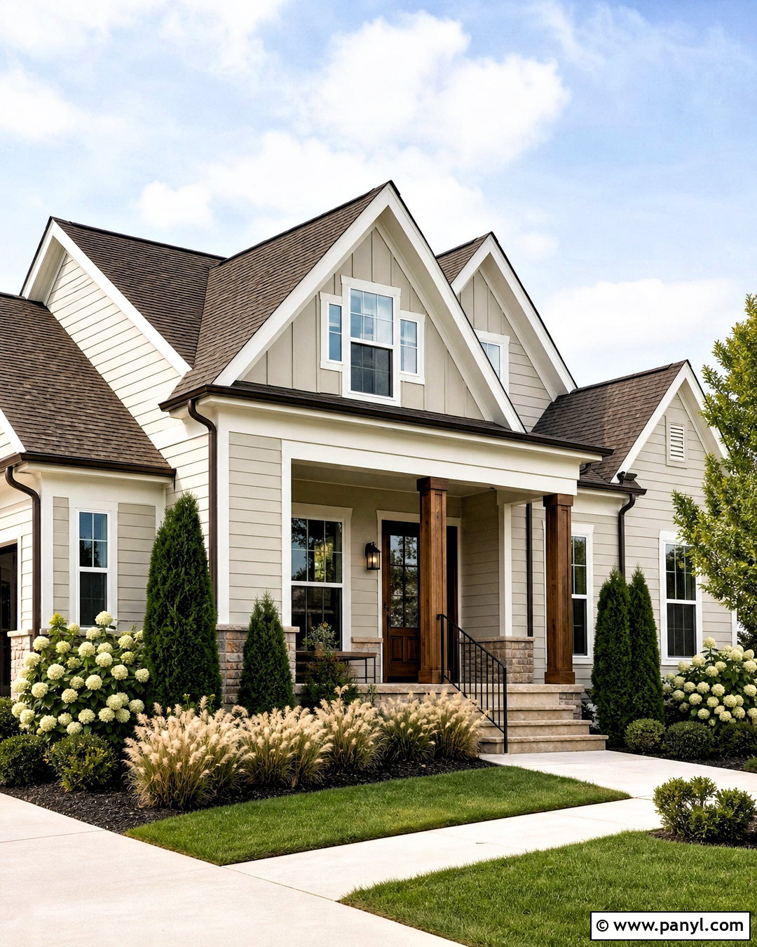 Accessible Beige Exterior With Brown Roof - 20 accessible beige exterior ideas