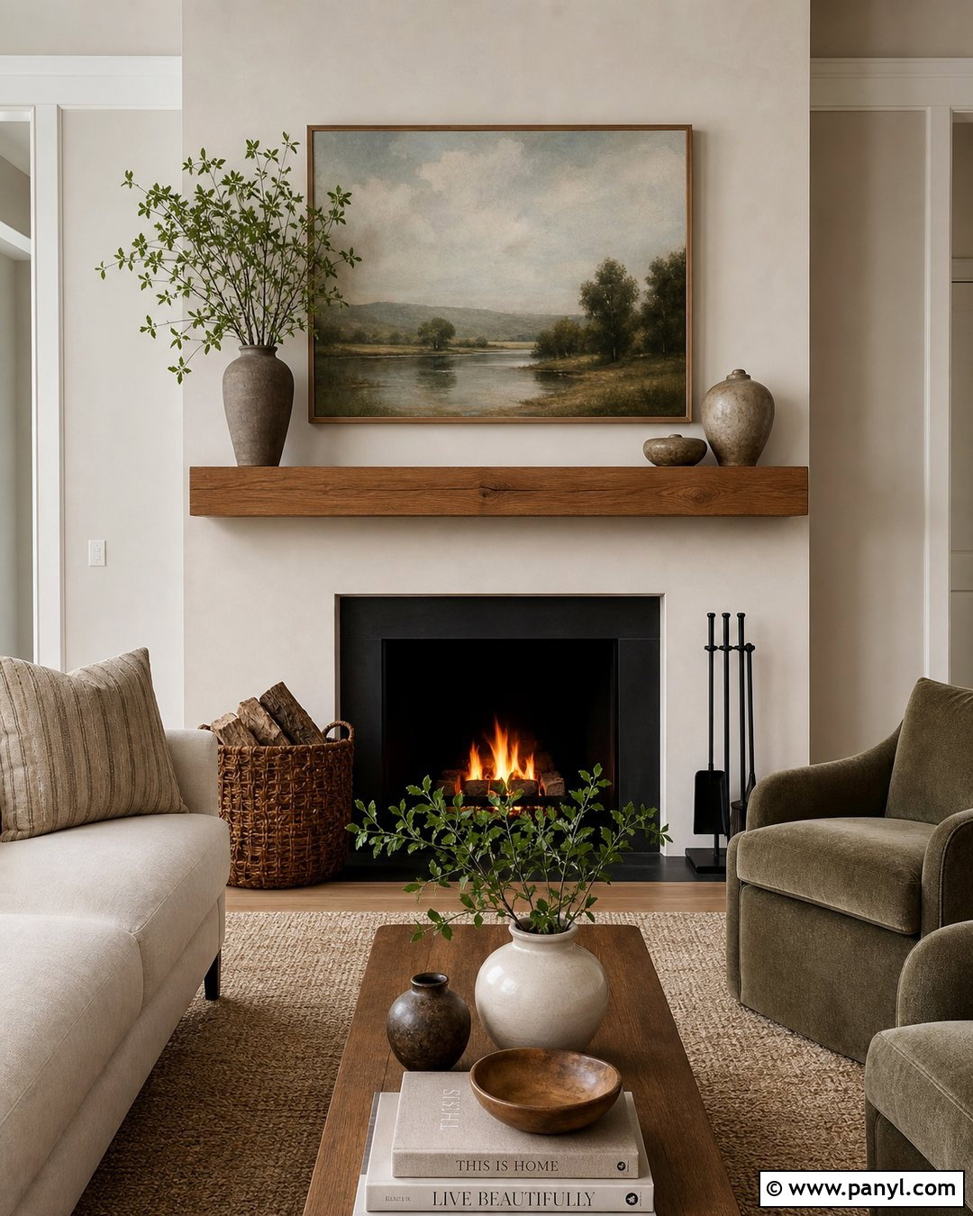 Accessible Beige Fireplace With Alabaster Trim - 25 Accessible Beige Walls Alabaster Trim Ideas