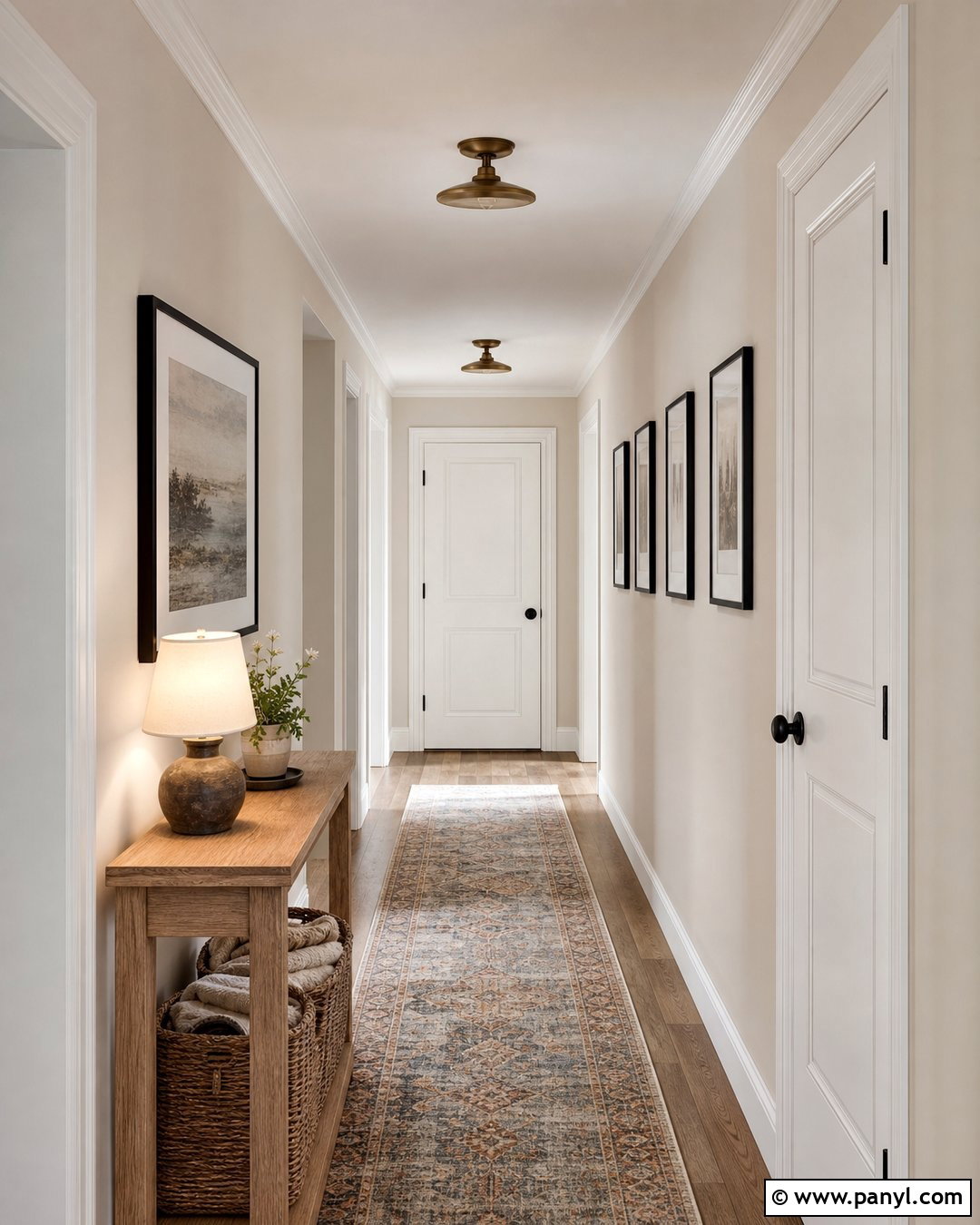 Accessible Beige Hallway With Alabaster Trim - 25 Accessible Beige Walls Alabaster Trim Ideas