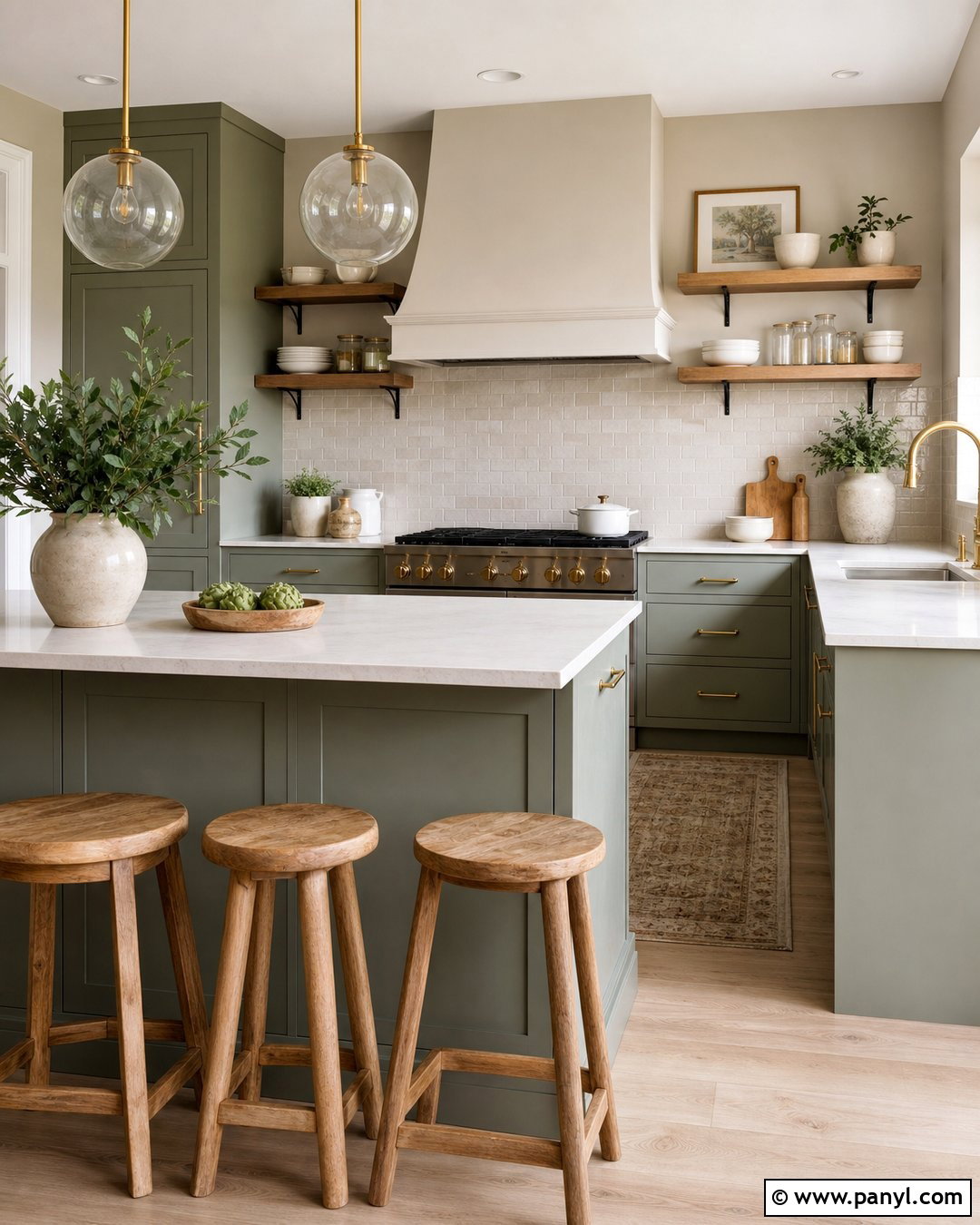 Accessible Beige Kitchen With Sage Cabinets - 35 Accessible Beige Sherwin Williams Walls