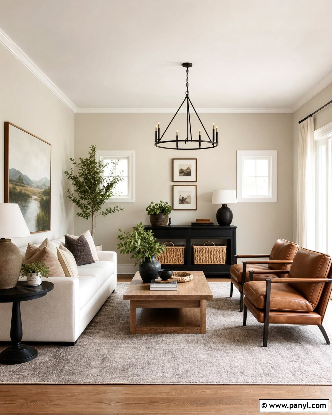Accessible Beige Living Room With Alabaster Trim - 25 Accessible Beige Walls Alabaster Trim Ideas