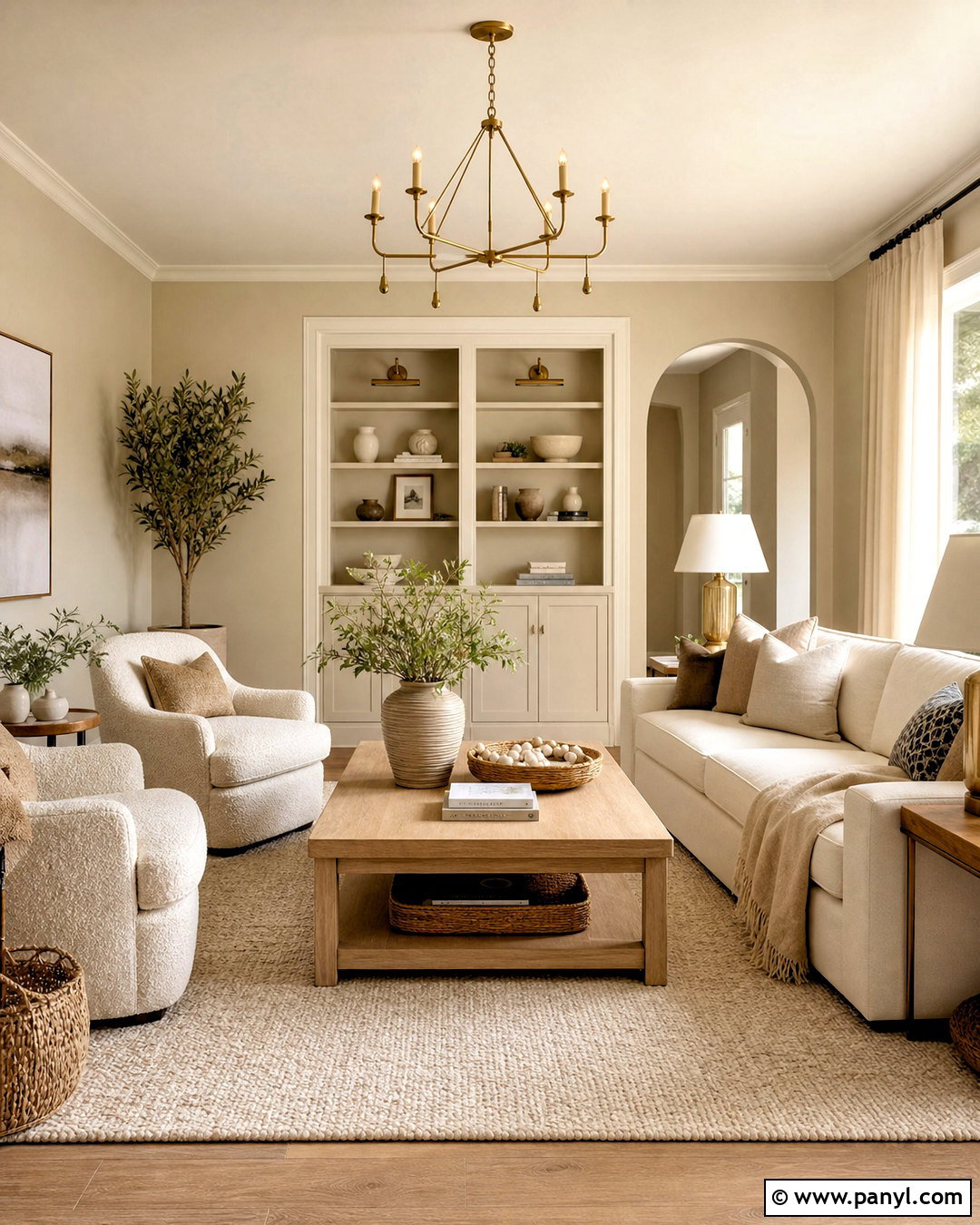 Accessible Beige Living Room With Cream Furniture - 20 accessible beige living room ideas