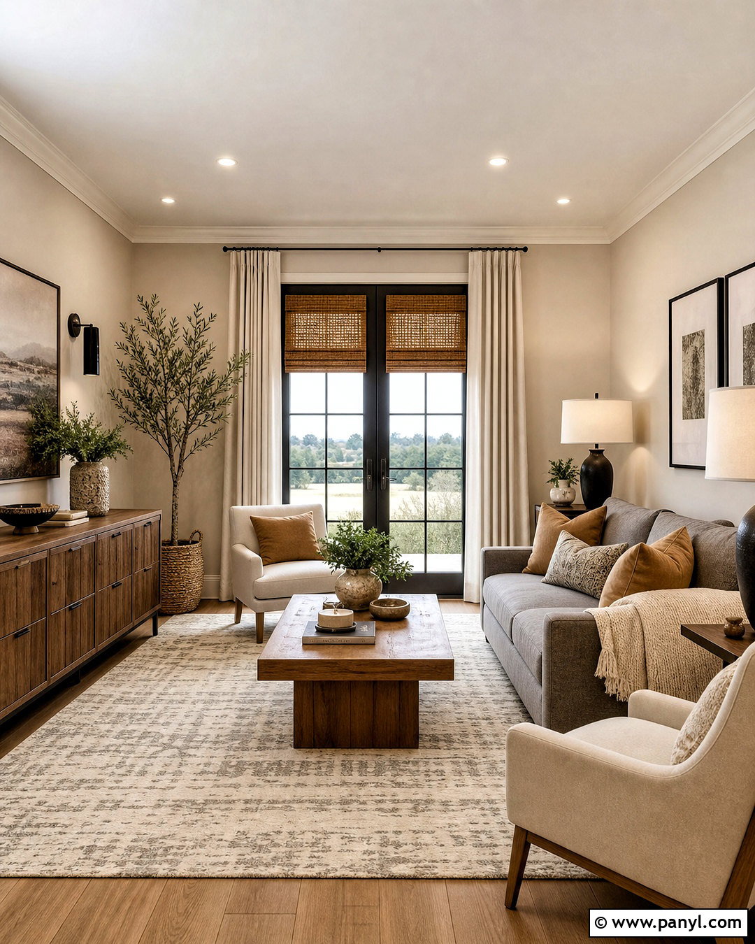 Accessible Beige Living Room With Gray Sofa - 20 accessible beige sherwin williams living room ideas