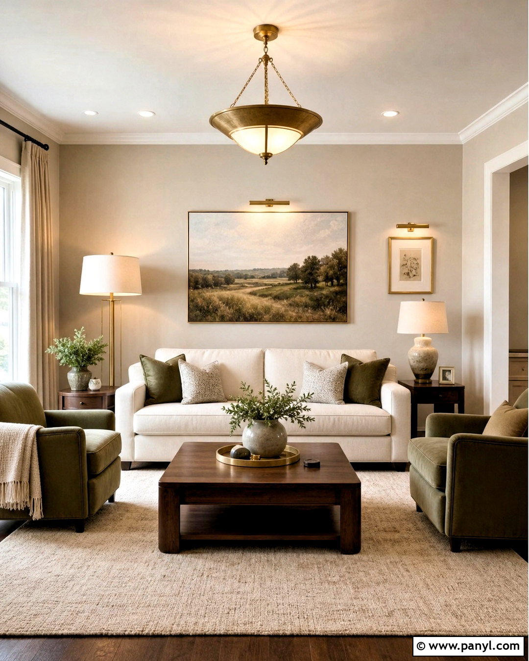 Accessible Beige Living Room With Layered Lighting - 20 accessible beige living room ideas