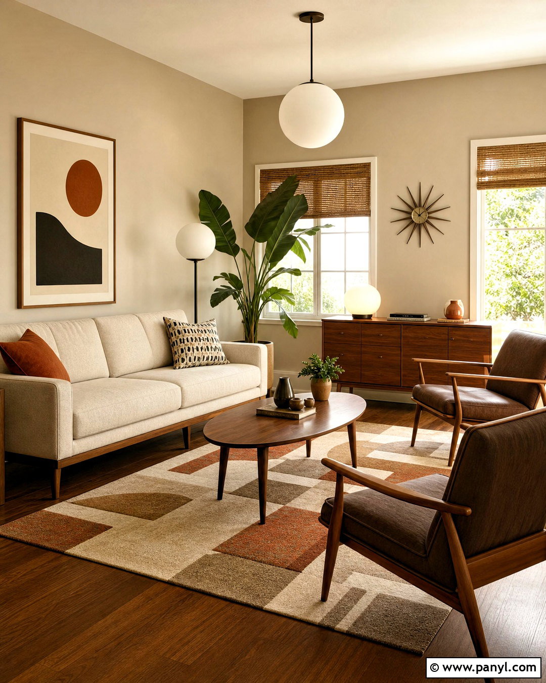 Accessible Beige Living Room With Midcentury Furniture - 20 accessible beige living room ideas