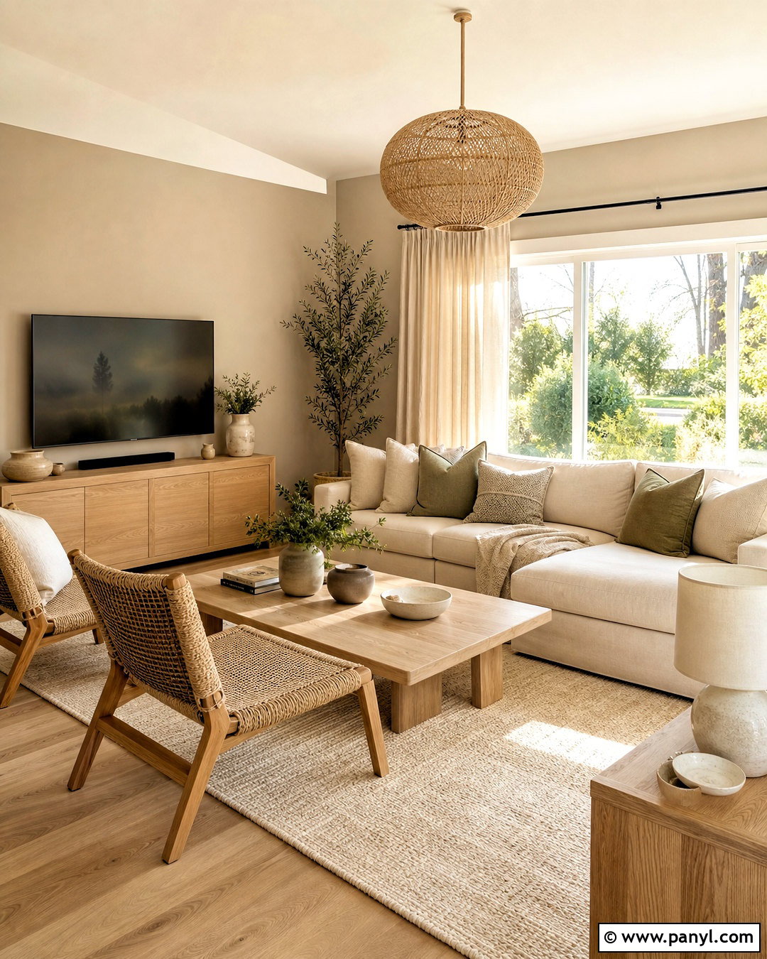 Accessible Beige Living Room With Natural Oak - 20 accessible beige sherwin williams living room ideas