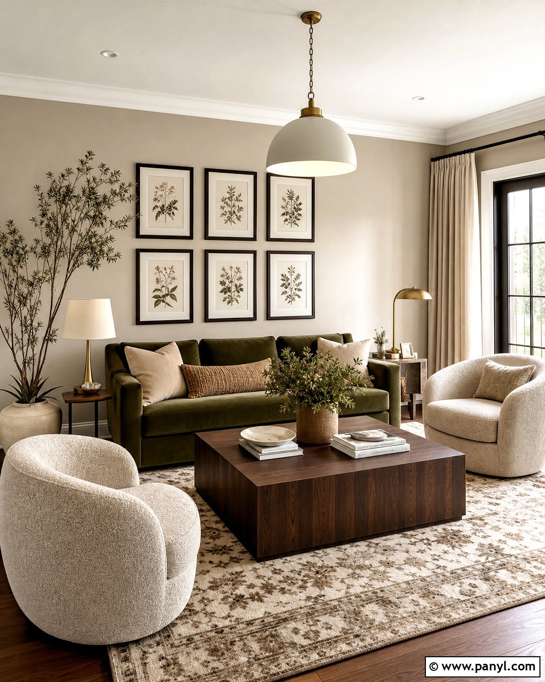 Accessible Beige Living Room With Olive Green - 20 accessible beige sherwin williams living room ideas