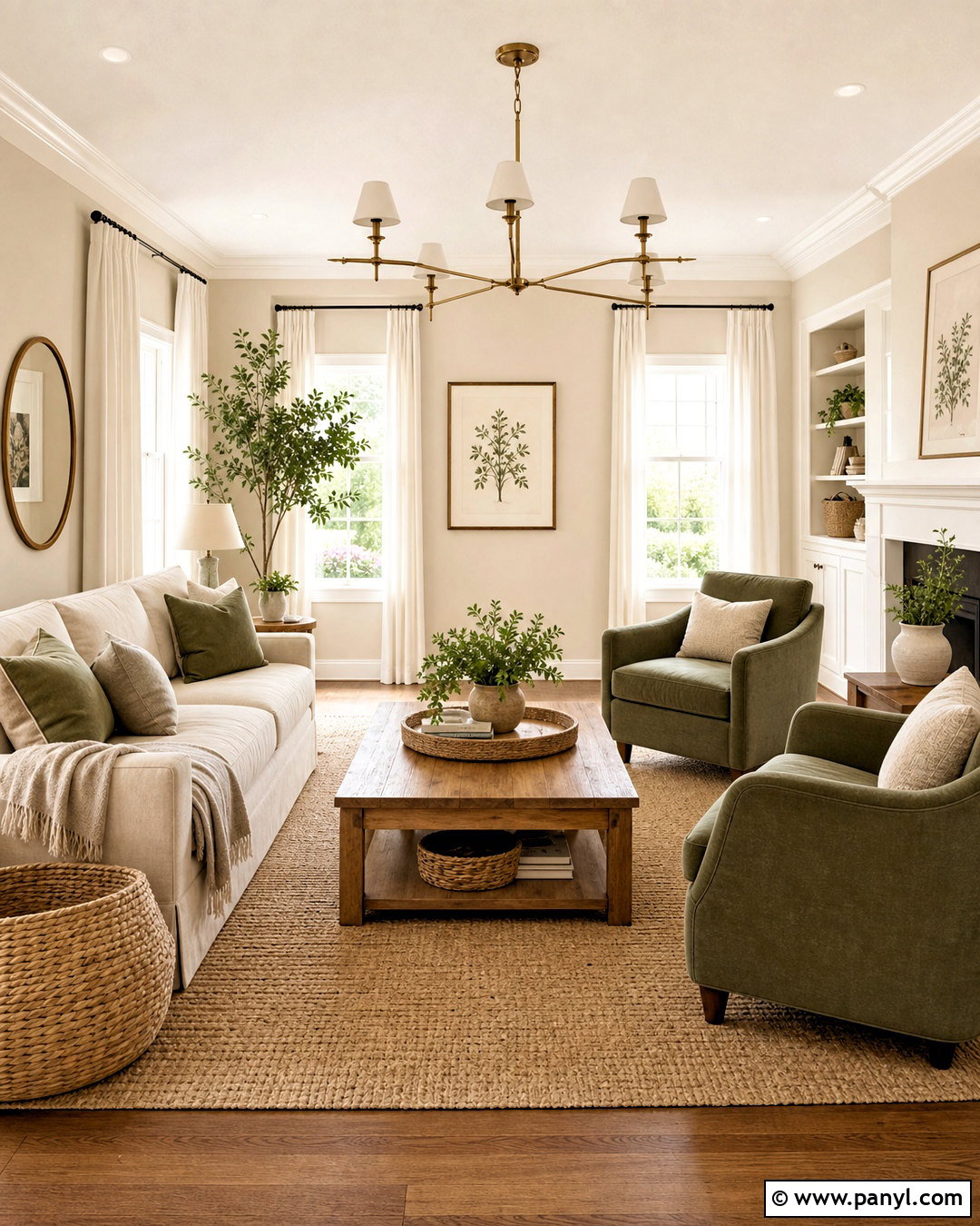 Accessible Beige Living Room With Sage Green - 20 accessible beige living room ideas