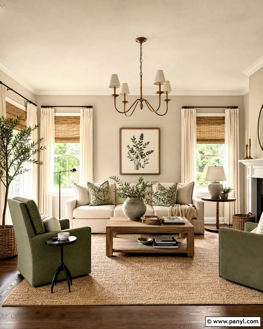 Accessible Beige Living Room With Sage Green - 20 accessible beige sherwin williams living room ideas