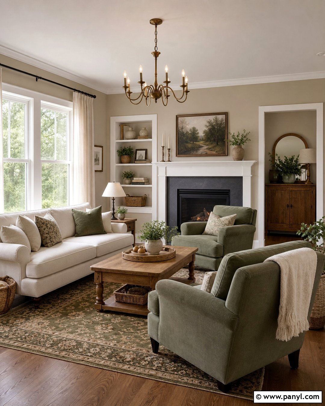 Accessible Beige Living Room With Sage Green - 35 Accessible Beige Sherwin Williams Walls